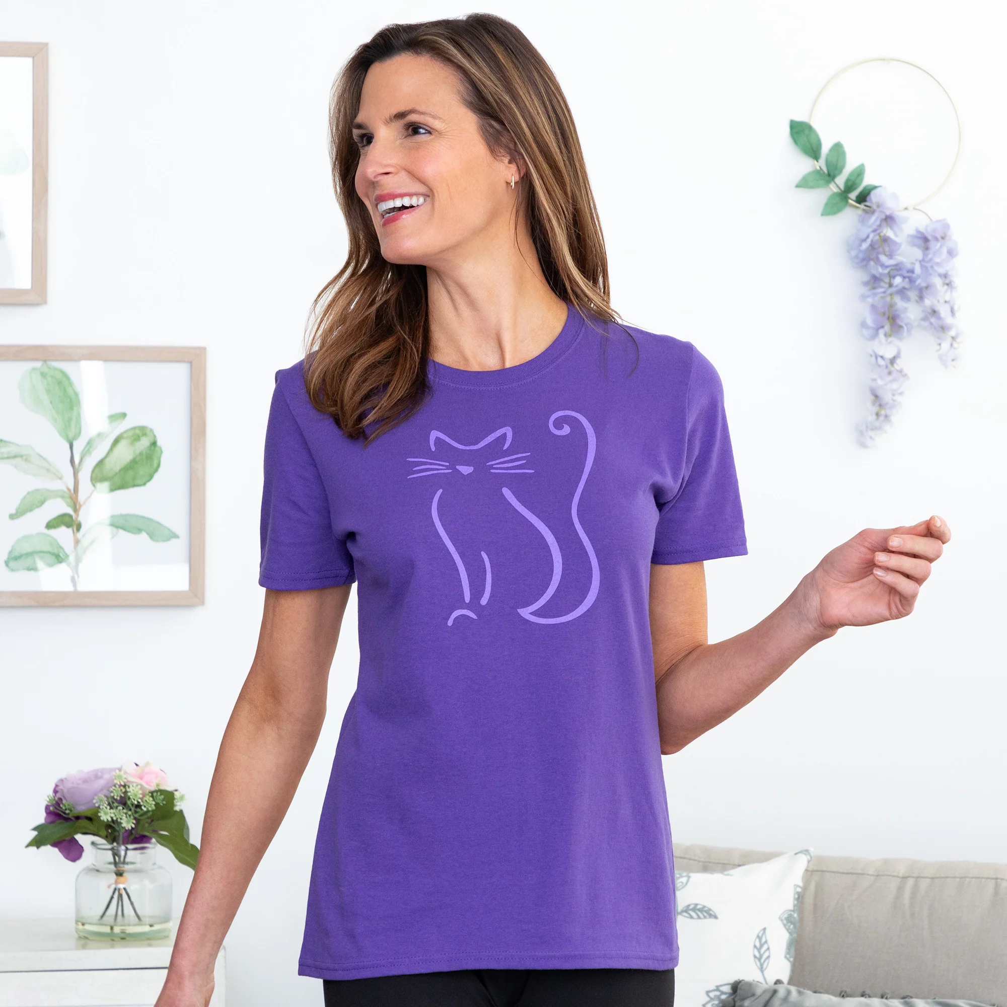 Cat Sketch Short Sleeve Tee - Image 3