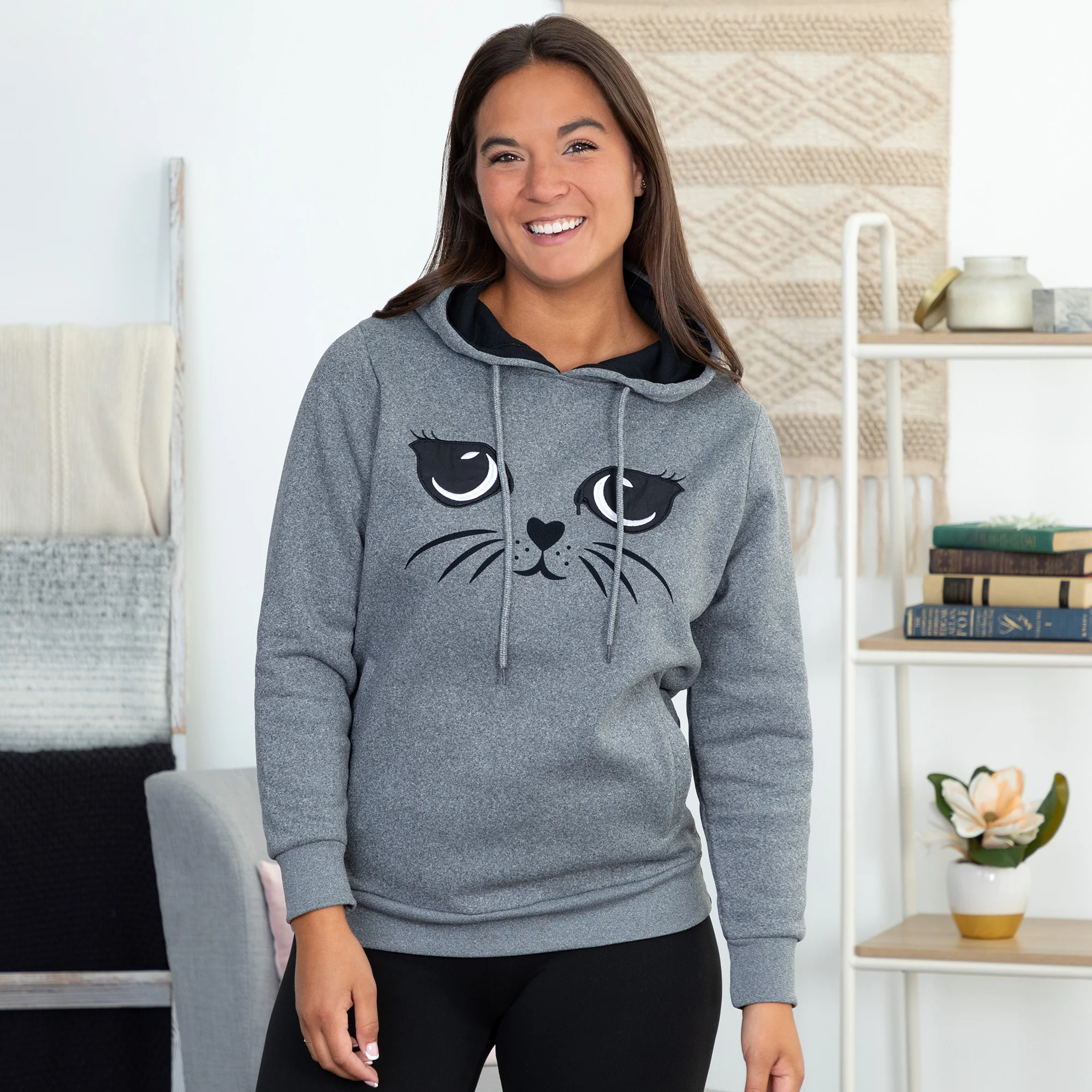 Kitty Face Hooded Sweatshirt - Image 6
