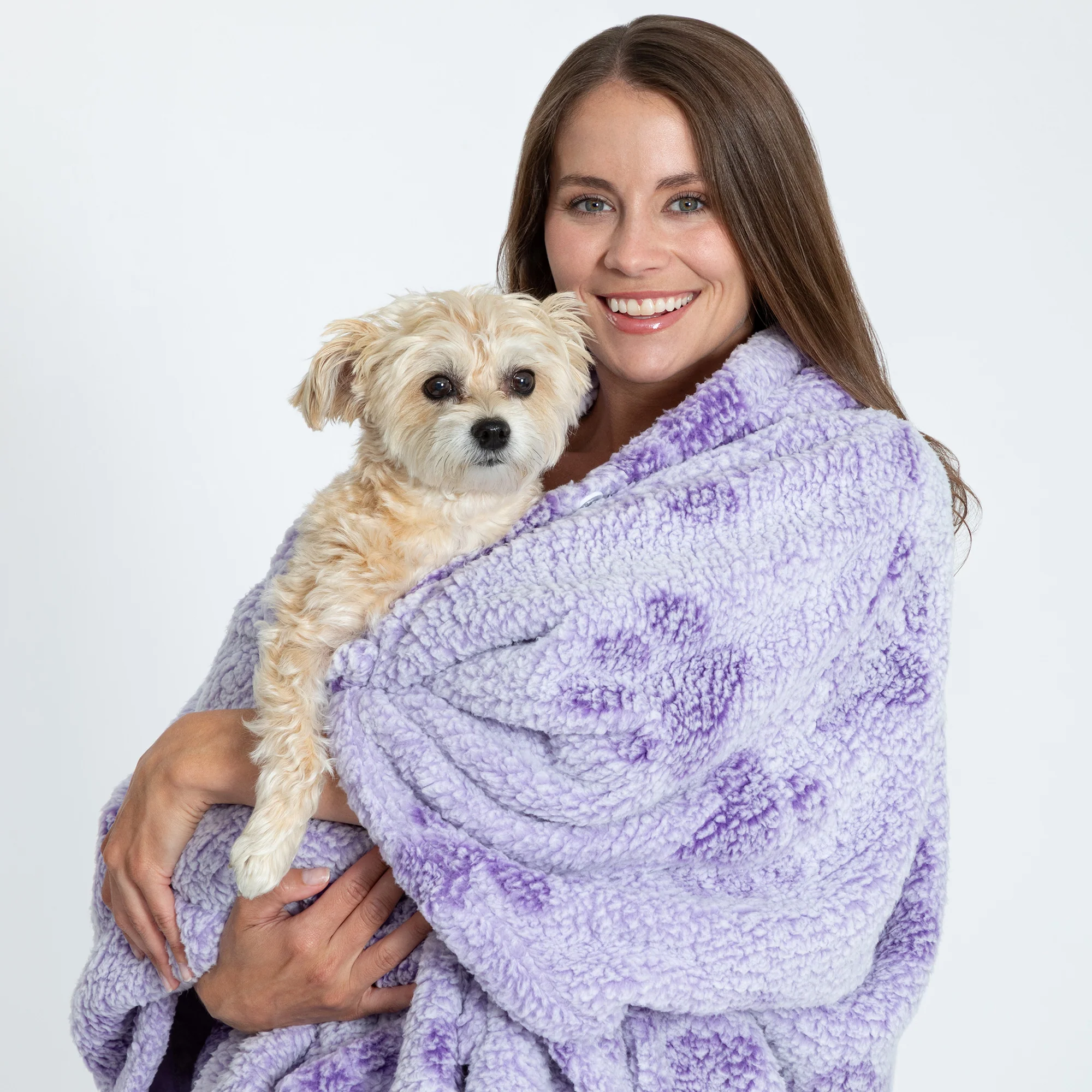Cozy in Paws Plush Sherpa Fleece Hooded Cape with Pockets - Image 7