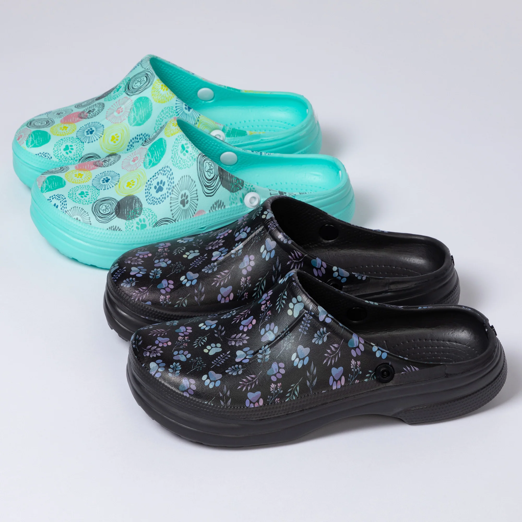 Paw Print Indoor/Outdoor Clog Slipper Shoes - Image 2