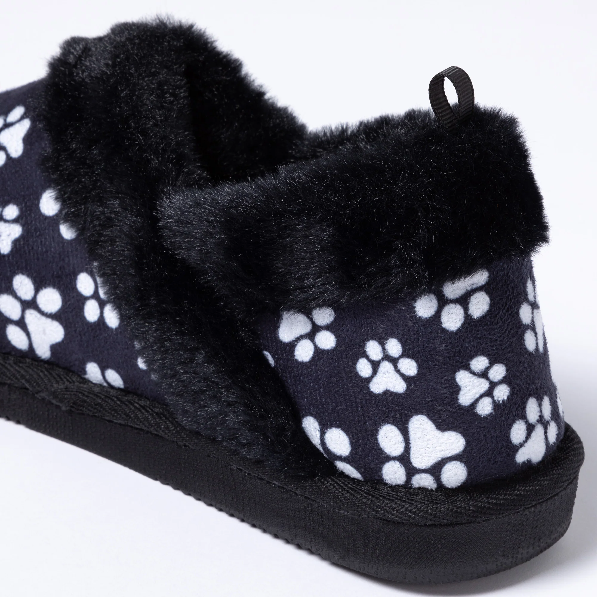 Paw Print Faux Fur Lined Indoor/Outdoor Slipper Shoes - Image 23