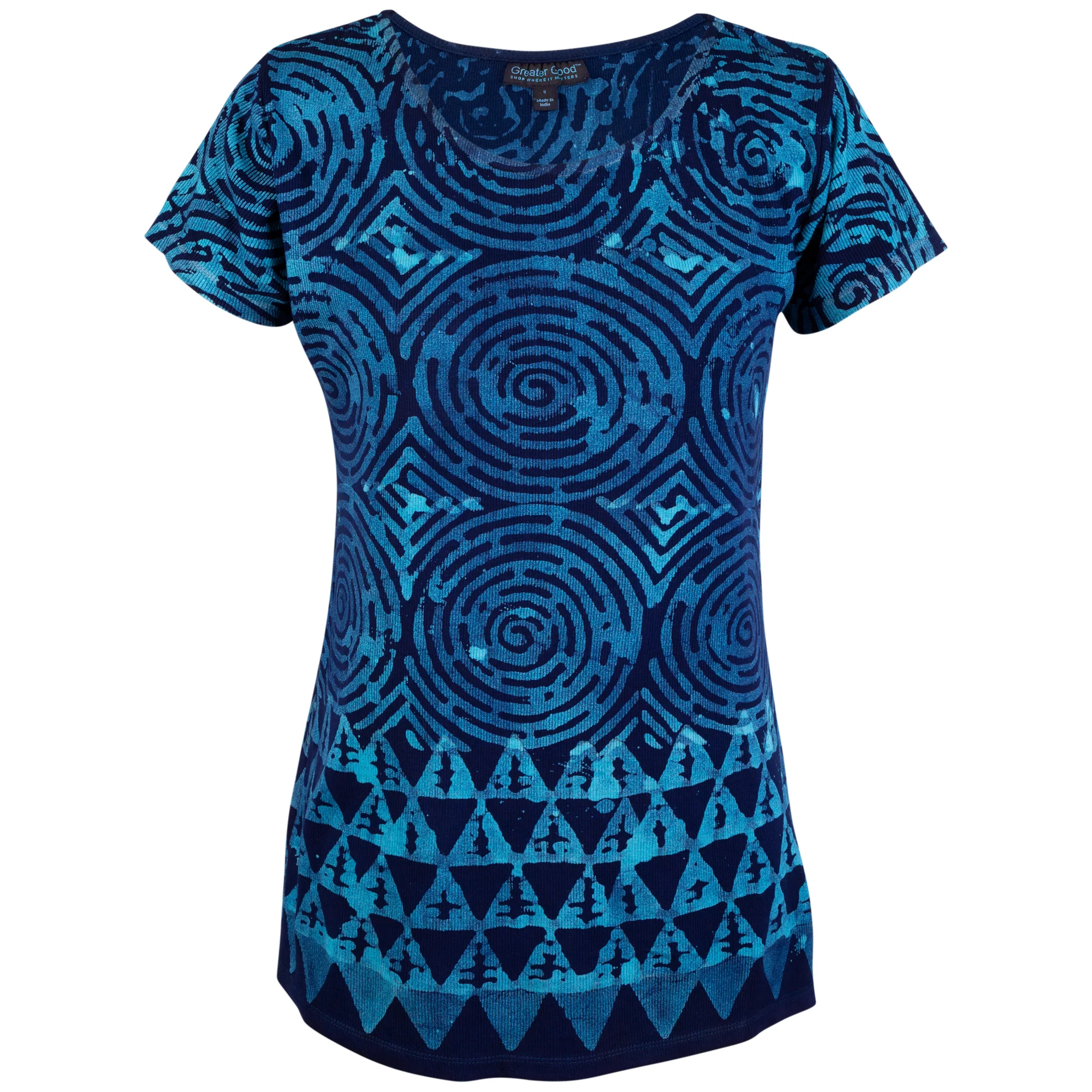 Blue Diamond Short Sleeve Top - Image 2