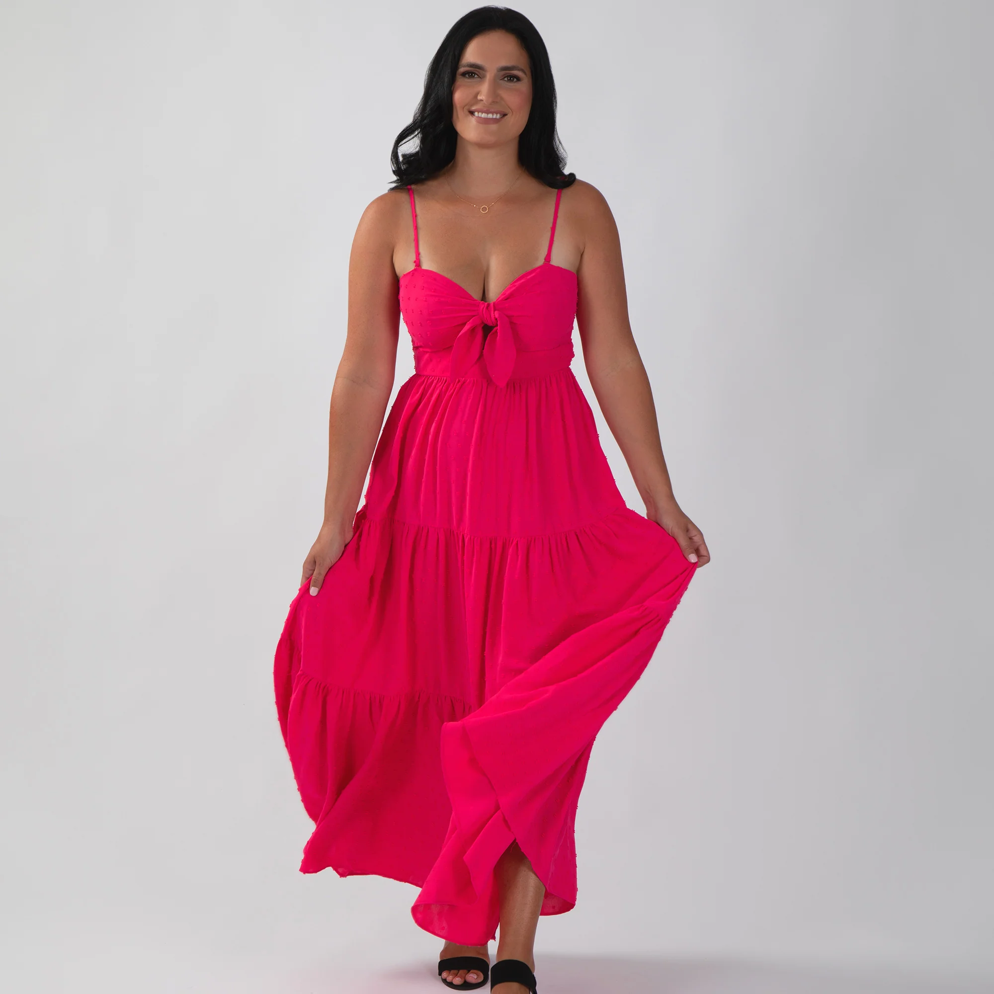 Keyhole Bow Maxi Dress - Image 6