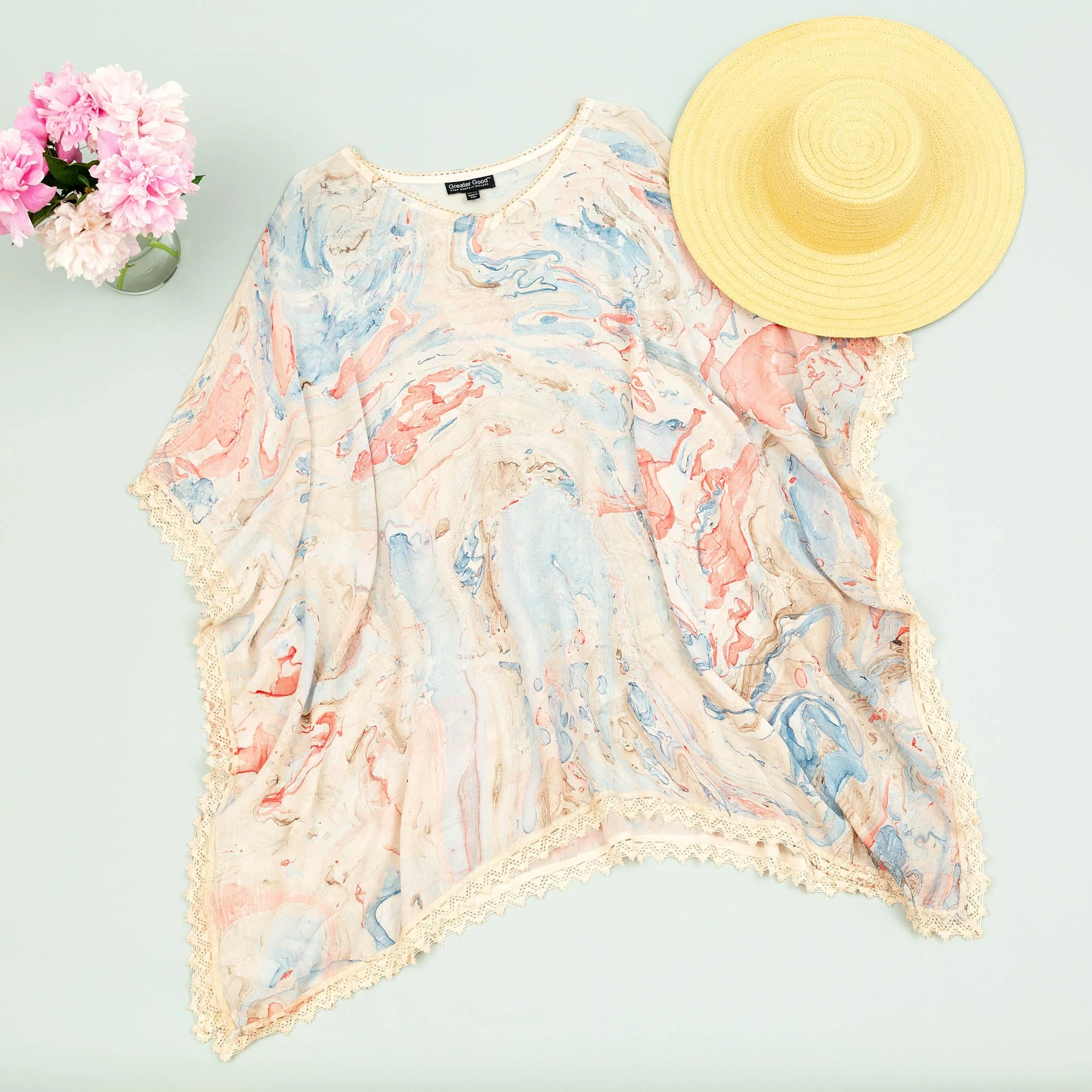 Living Marbleous Chiffon Kaftan - Image 4