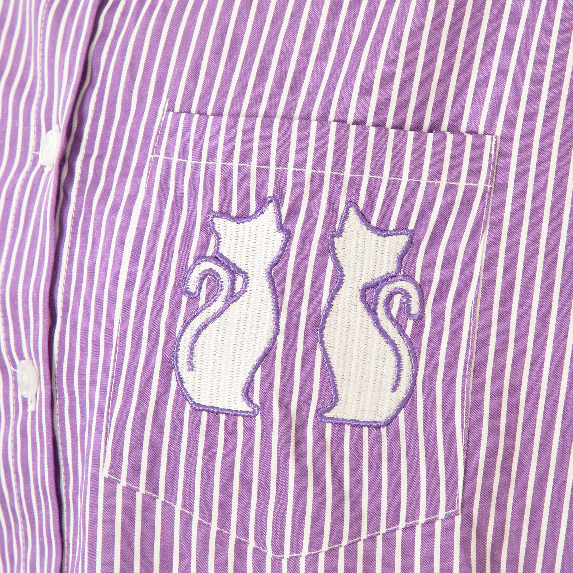 Pinstripe Pet Short Sleeve Button Up Shirt - Image 5