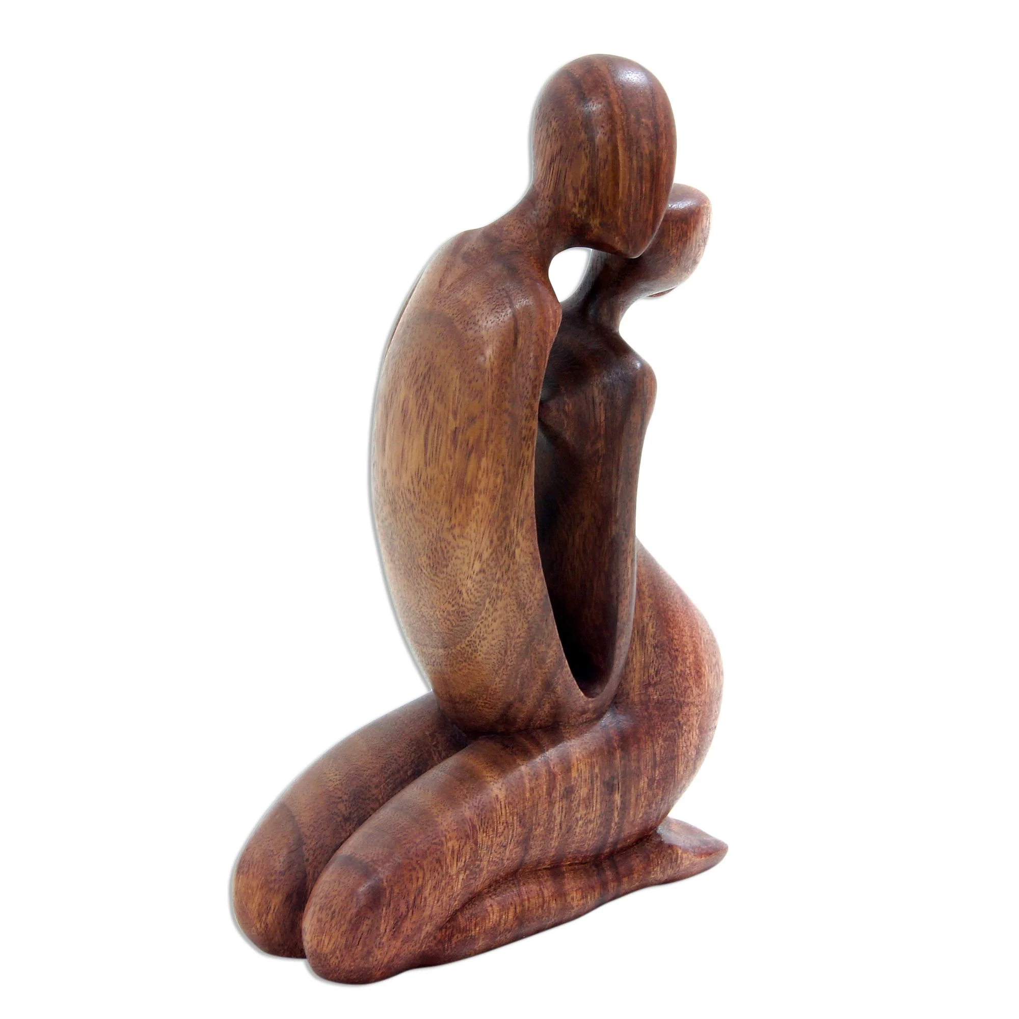 A Kiss on the Cheek Wood statuette - Image 4