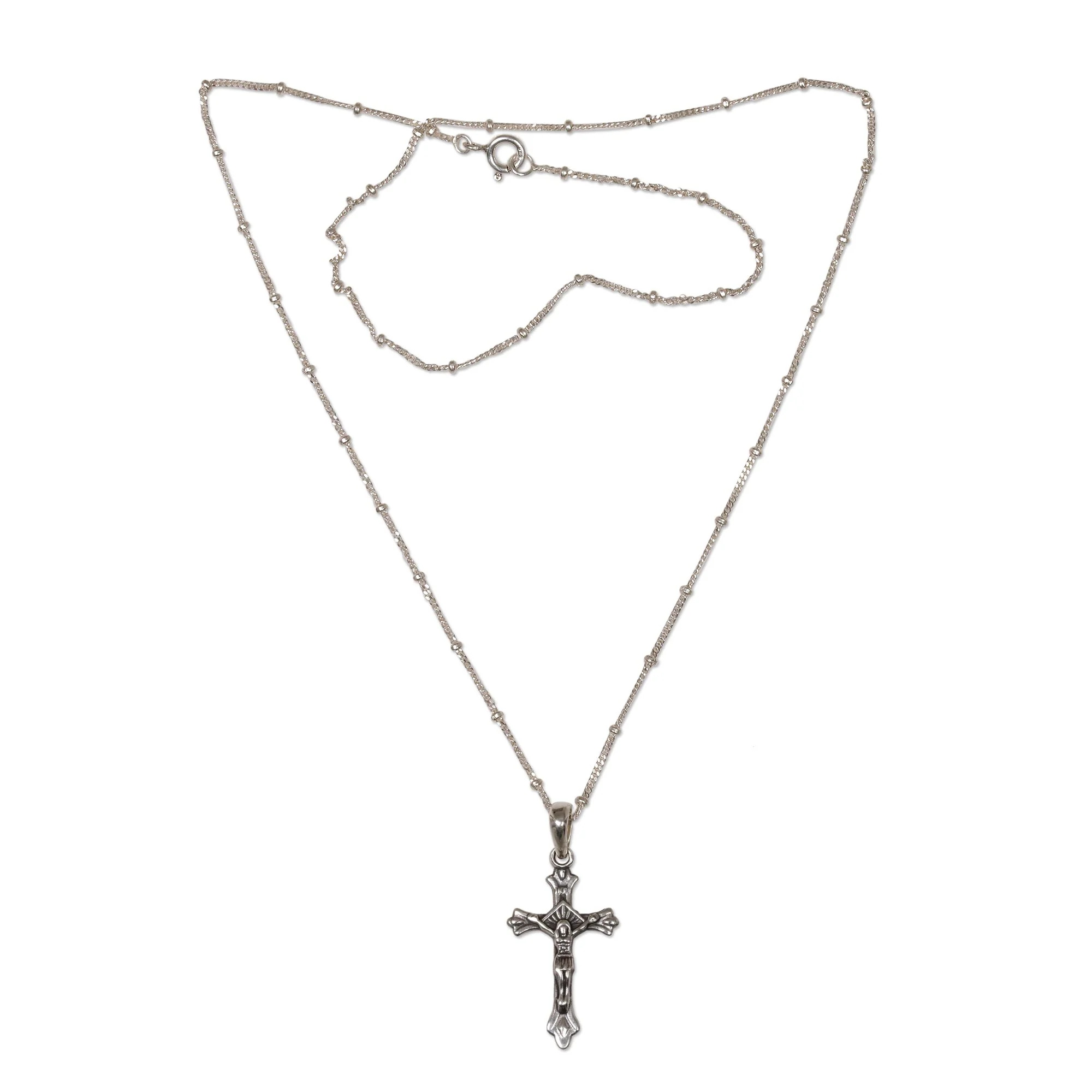 Accompanied by Christ Silver Chain Necklace - Image 3