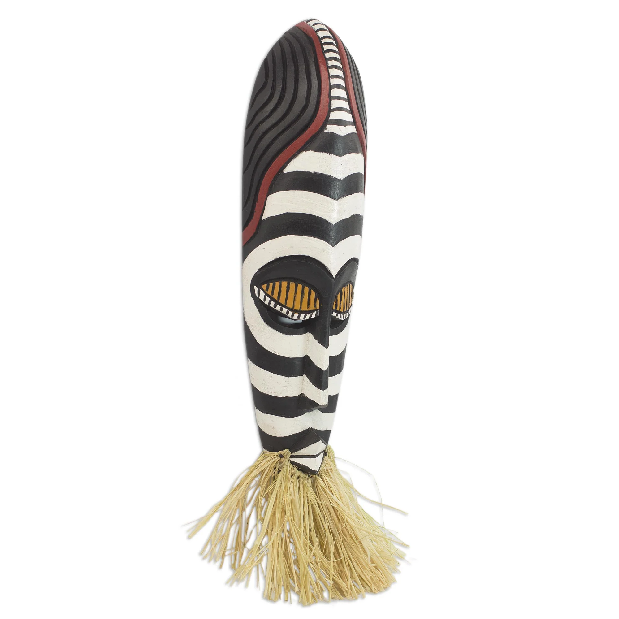 Adaoma Hand Carved Sese Wood Adaoma Good Lady Mask from Ghana - Image 3