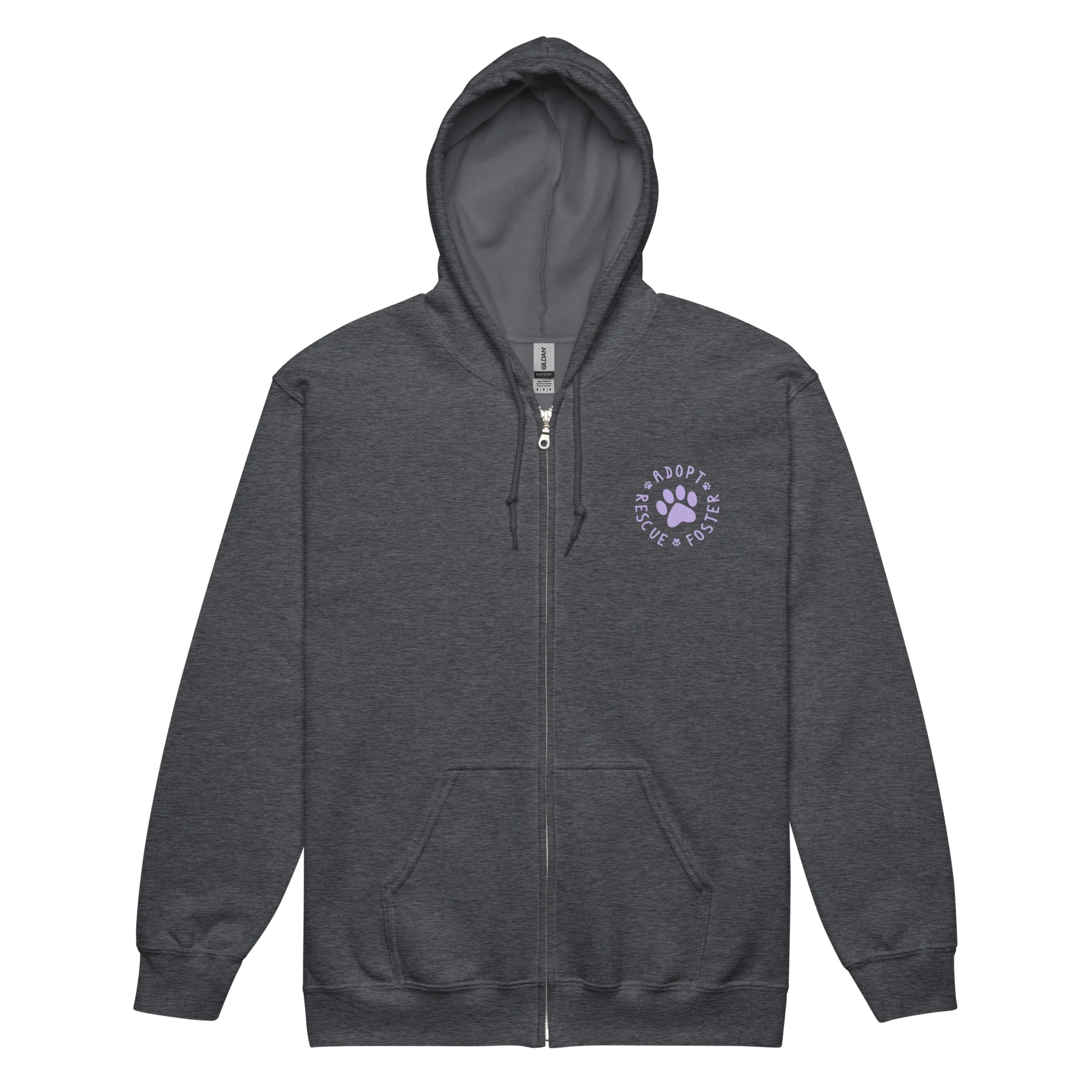 Adopt, Rescue, Foster Zip Hoodie - Image 5