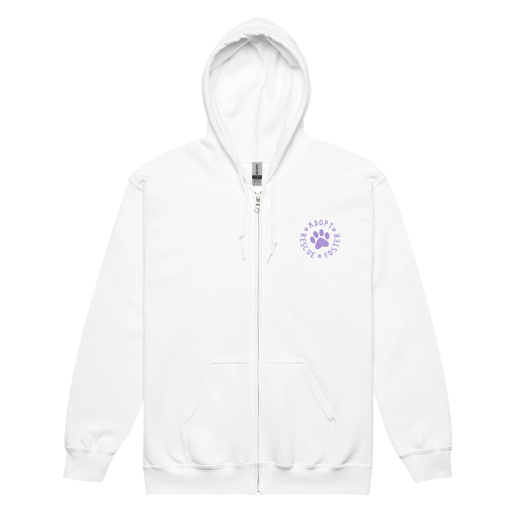 Adopt, Rescue, Foster Zip Hoodie - Image 8