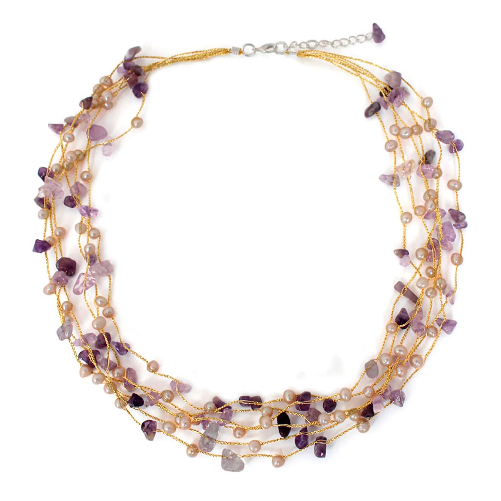 Afternoon Lilac Pearl Beaded Necklace - Image 2