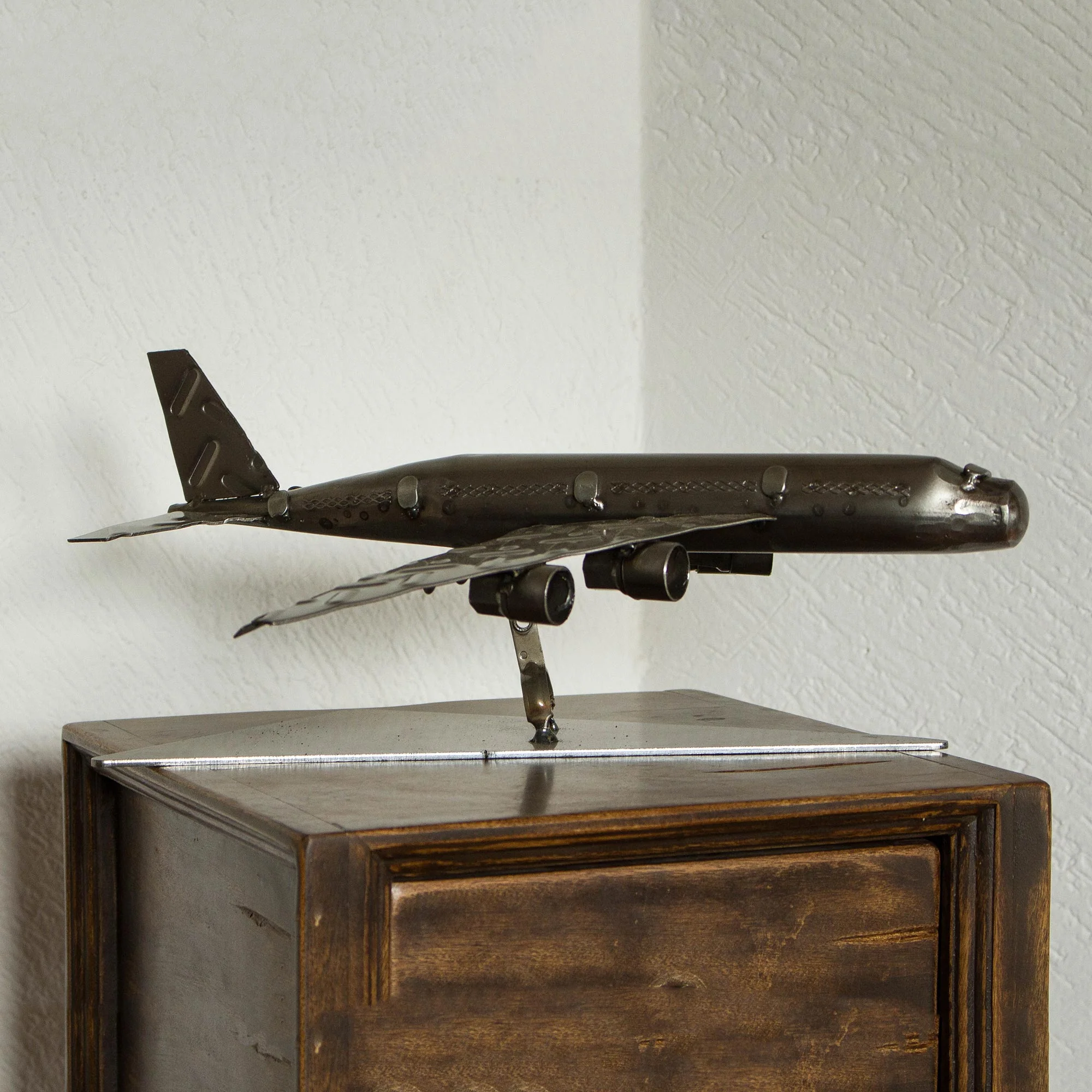 Airline Recycled Metal Auto Part Jet Sculpture from Mexico - Image 3