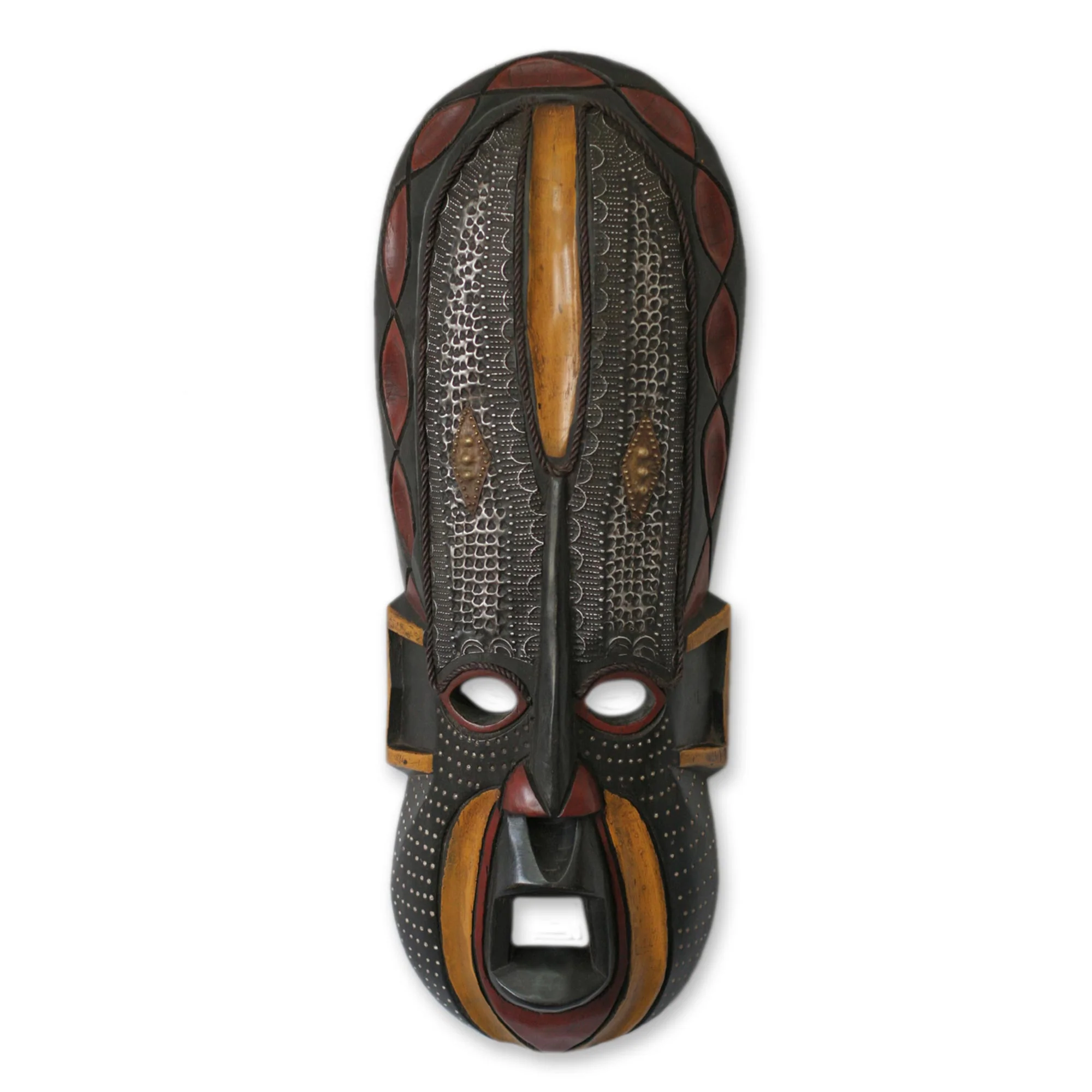 Akan Beauty Hand Made African Wood Mask - Image 2