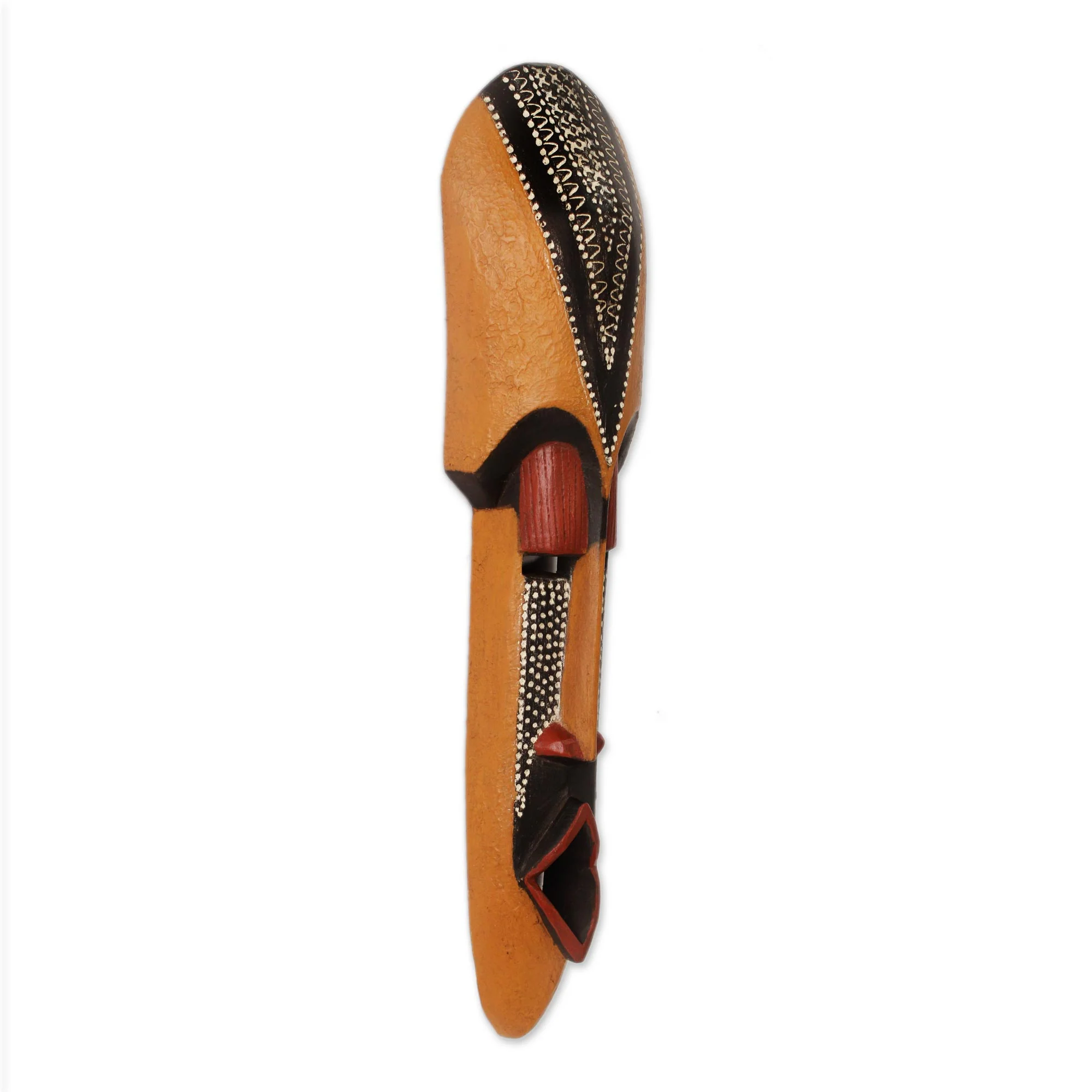 Akan Friend Carved Wood Authentic African Mask - Image 3