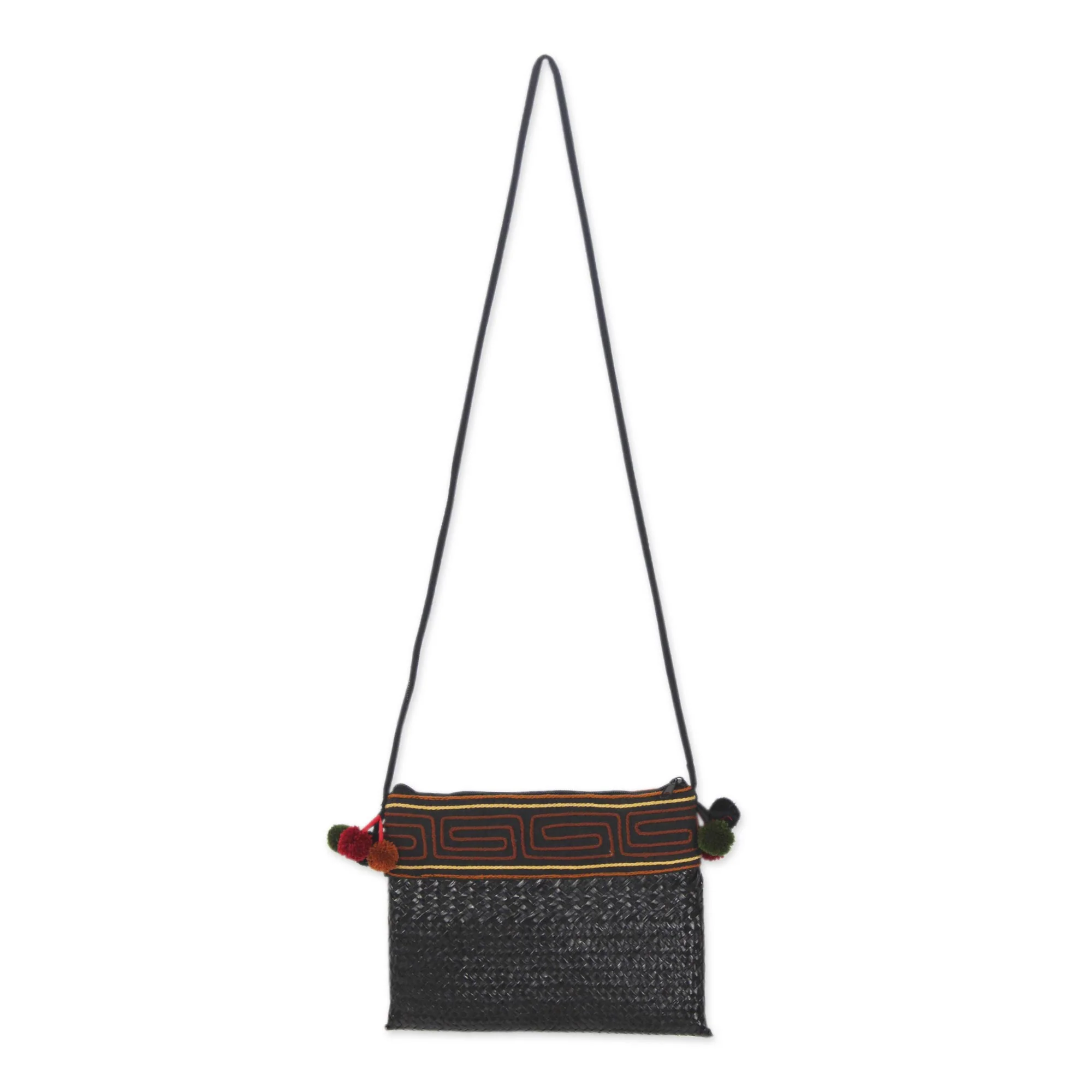 Akha Wonder of Black Hill Tribe Natural Fiber Shoulder Bag Woven by Hand - Image 2