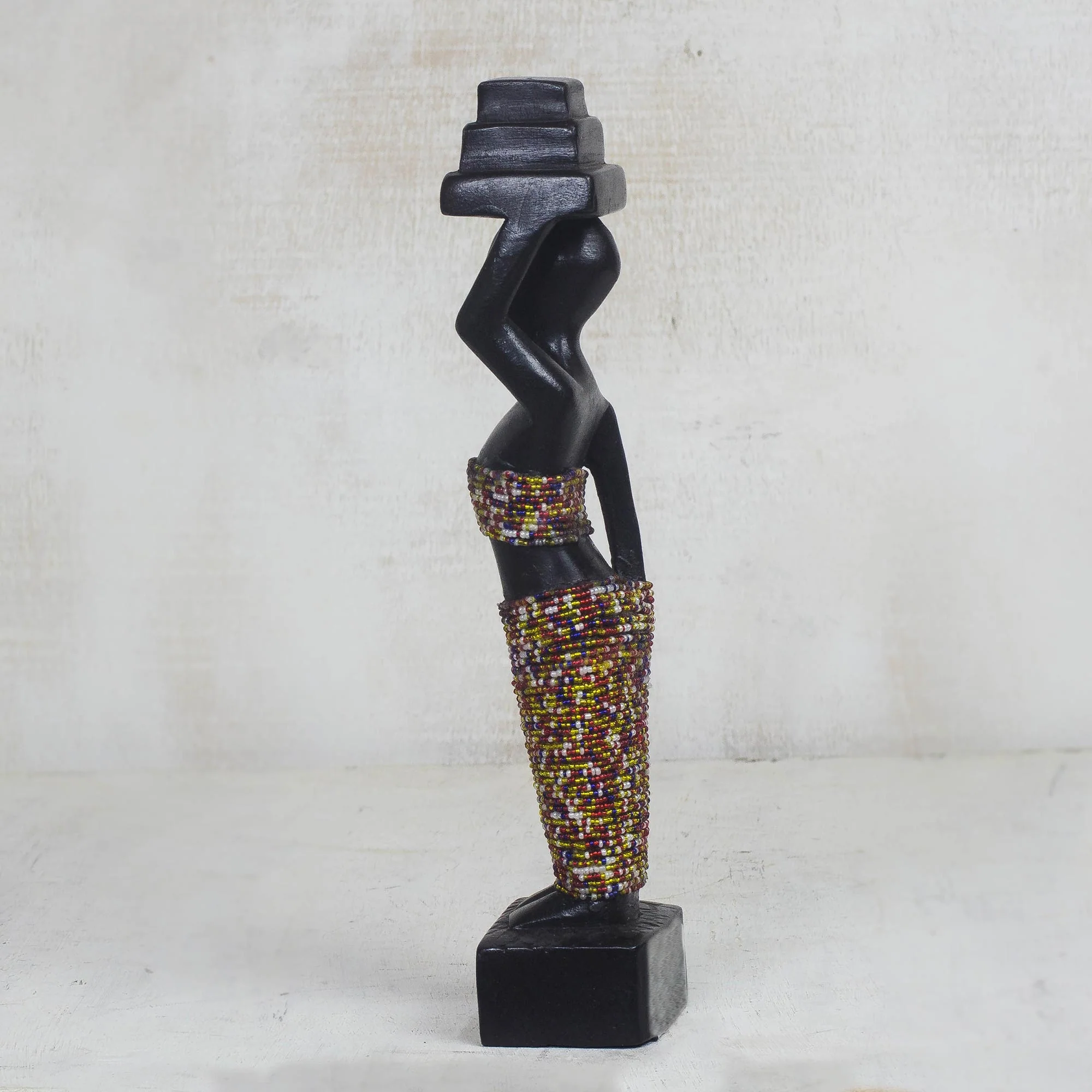 Akonobaa Handmade Sese Wood African Statue Sculpture - Image 3