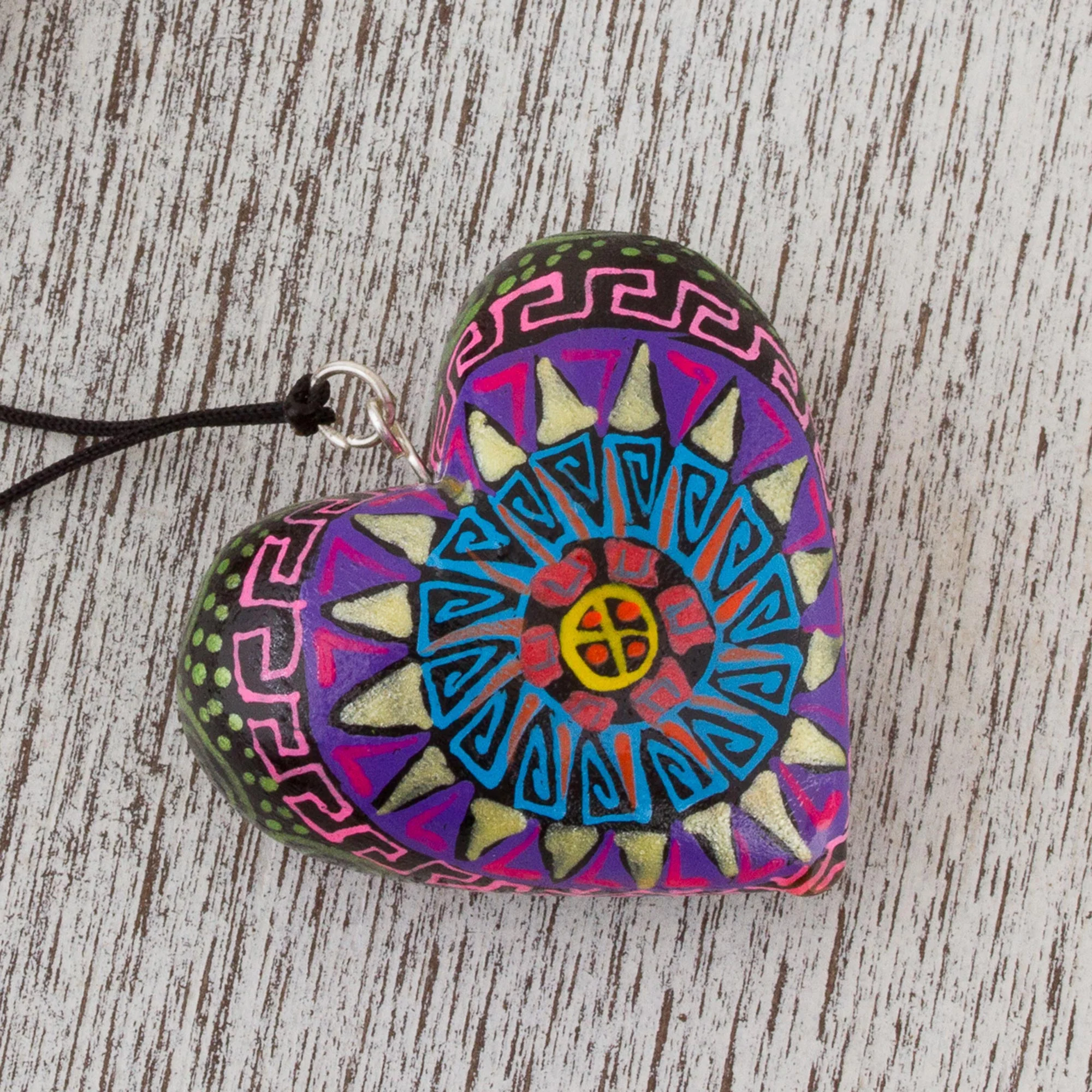 Alebrije Hearts Hand Painted Ornaments - Image 5