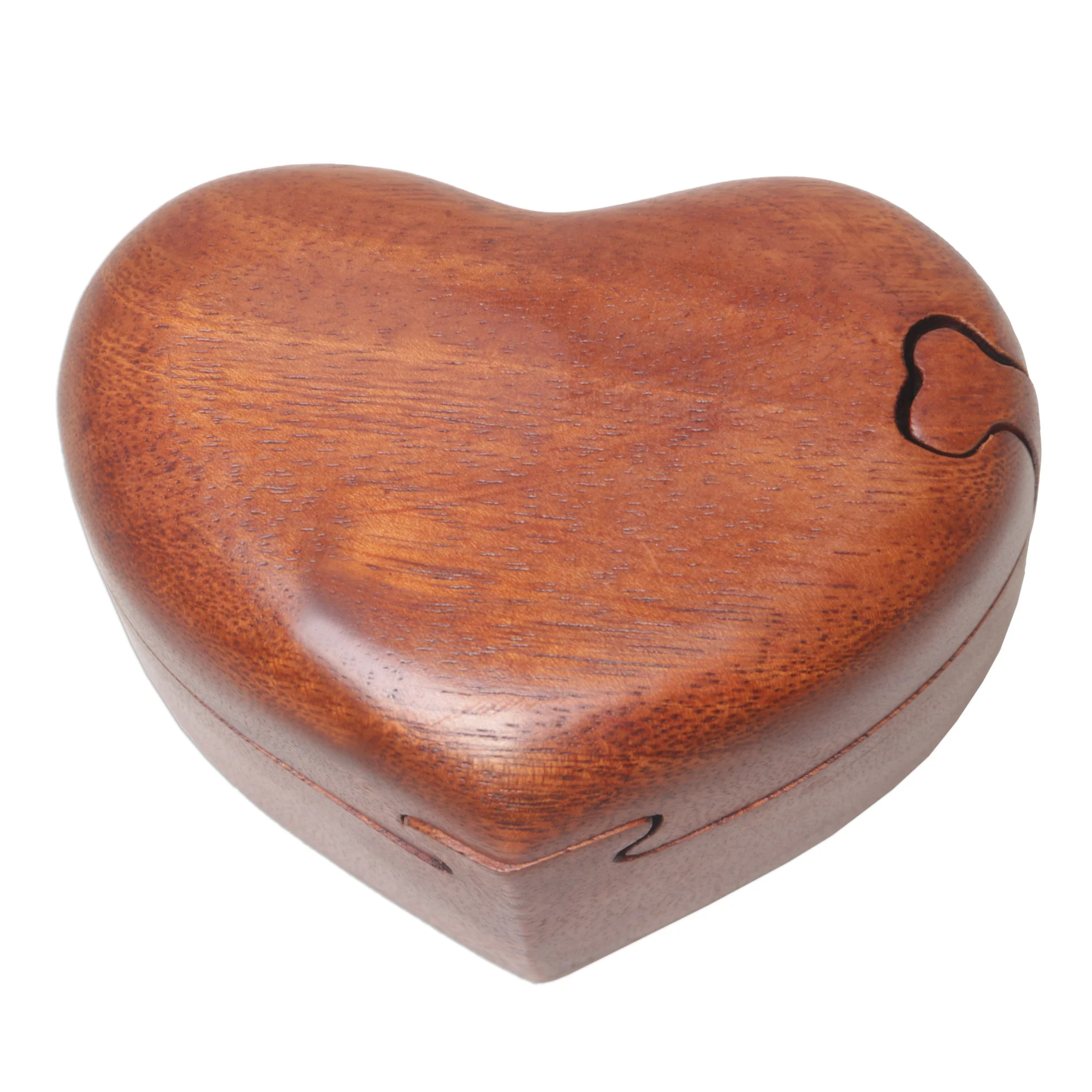 All My Love Hand Carved Suar Wood Puzzle Heart Box from Bali - Image 4