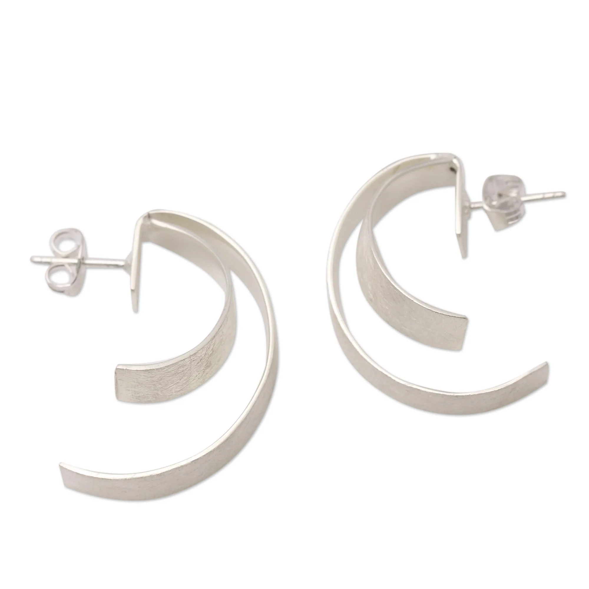 All Over Artisan Crafted Sterling Silver Drop Earrings - Image 3