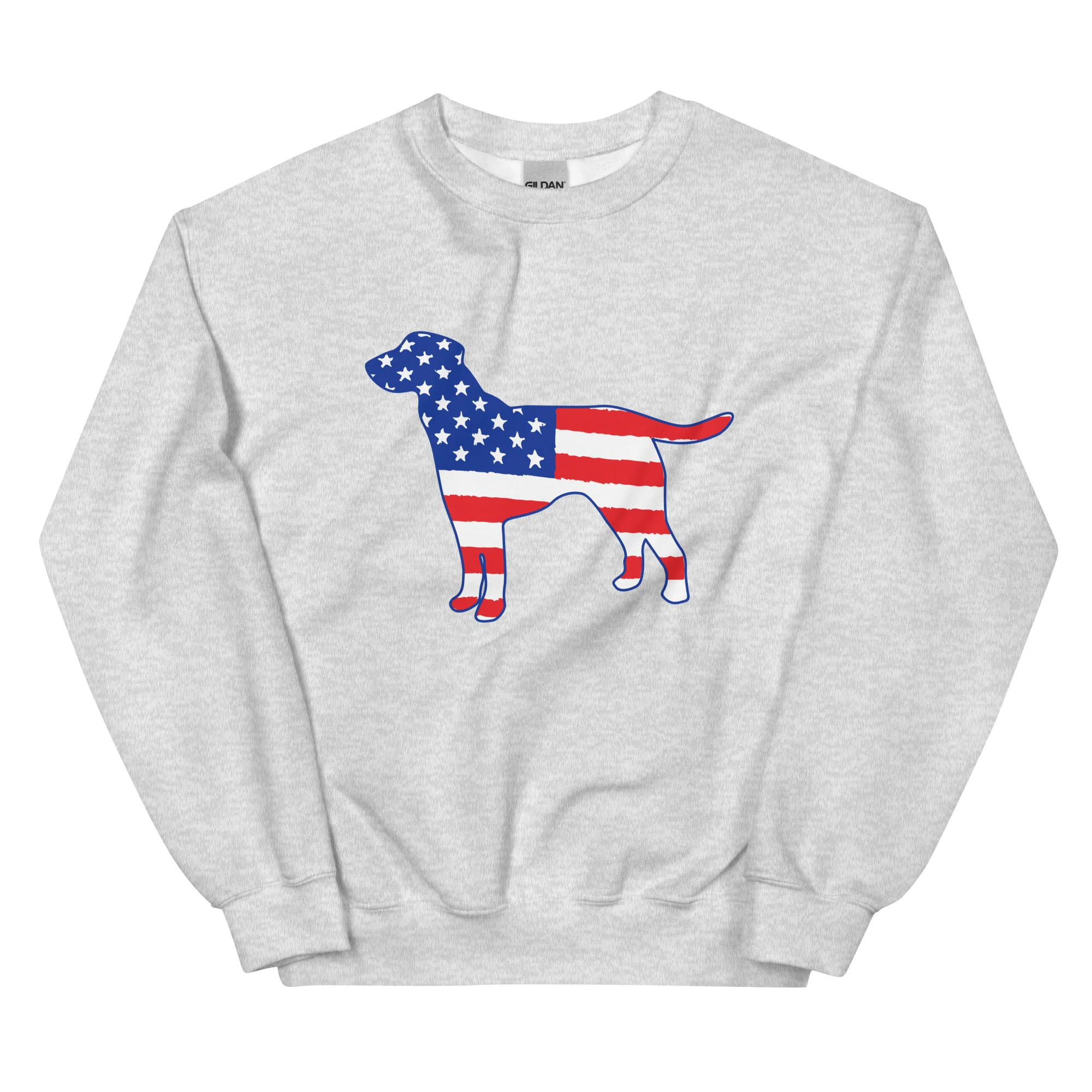 American Flag Dog Crewneck Sweatshirt - Image 14