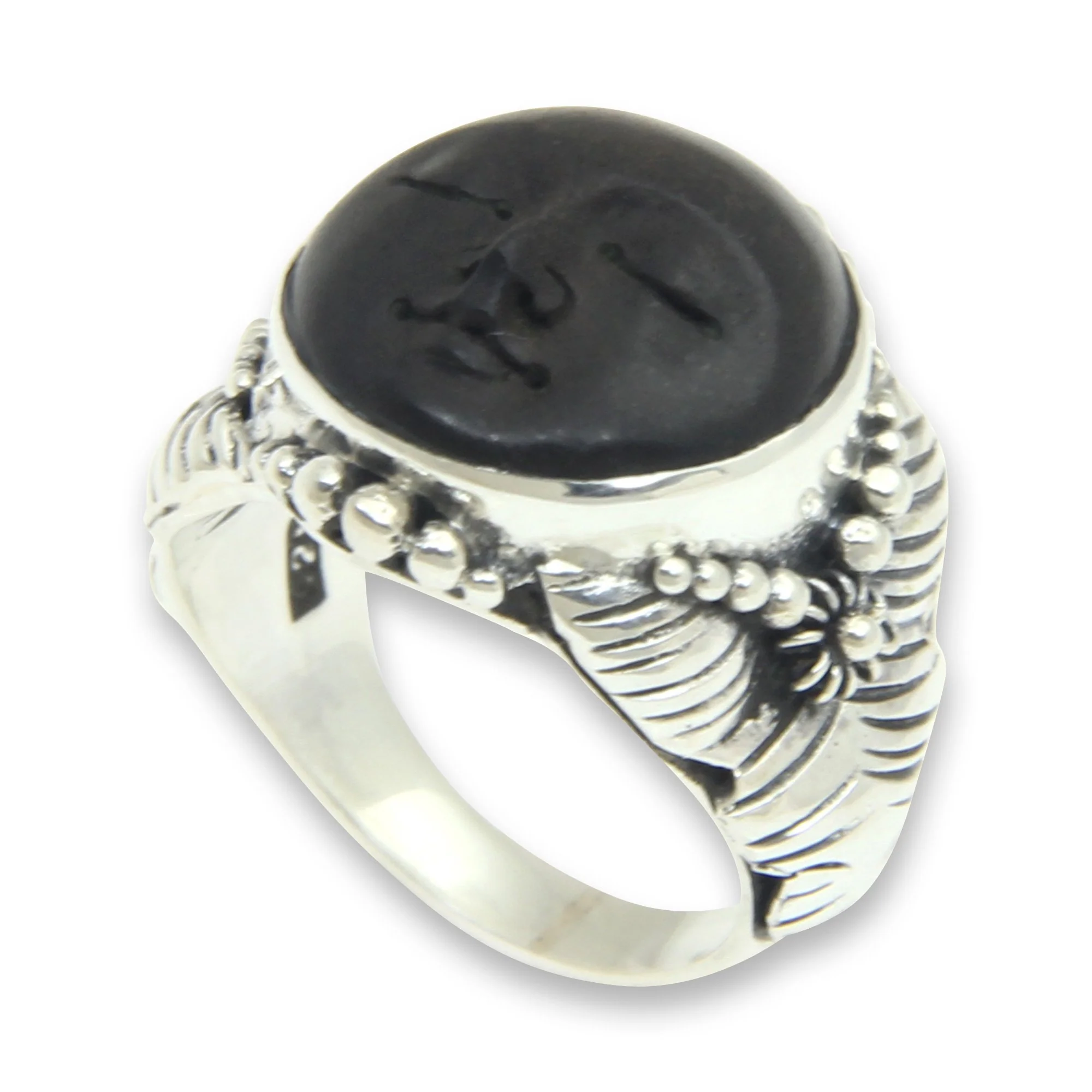 Amun Ra Ebony Wood Ring - Image 3