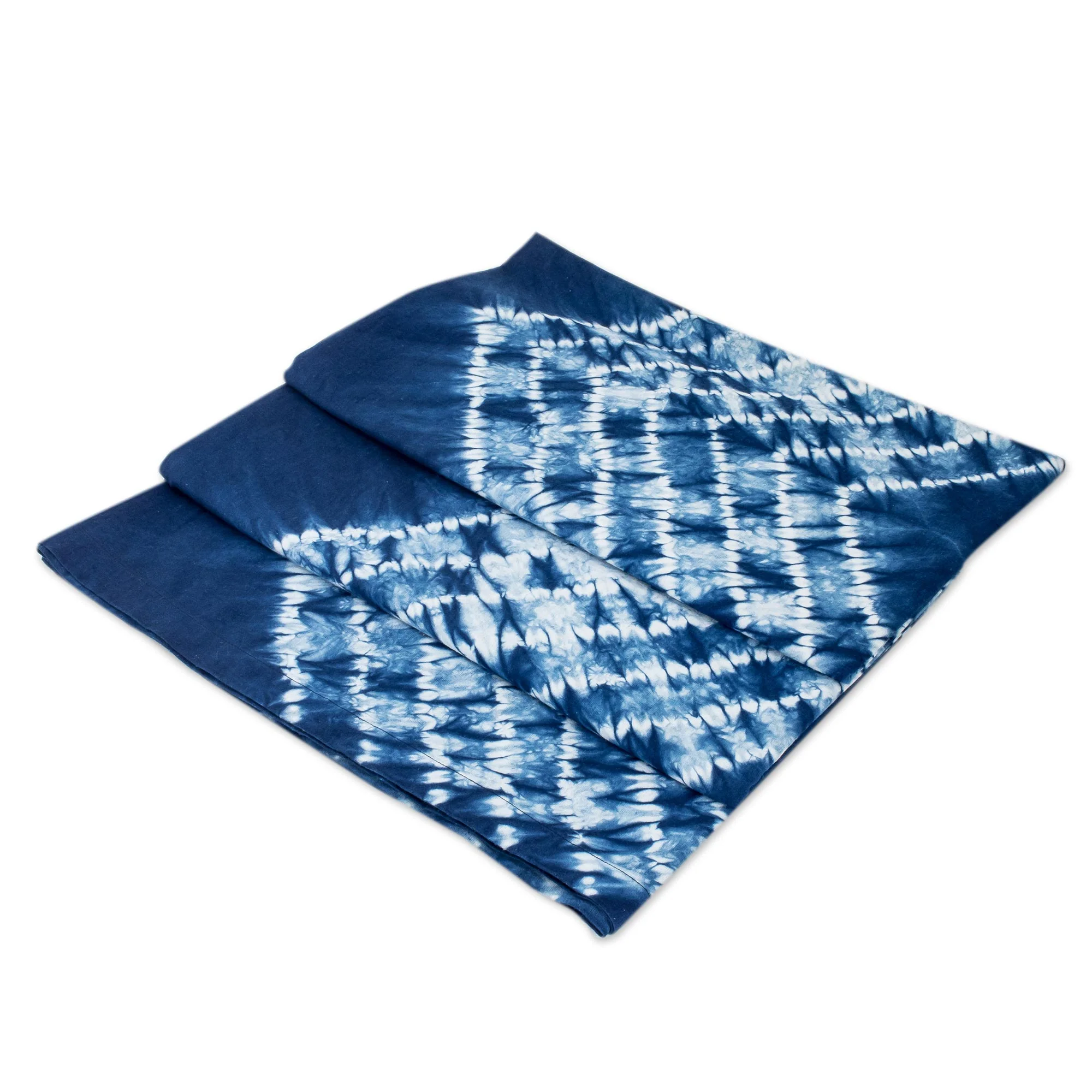 Ancestral Techniques Tie-Dyed Cotton Tablecloth from Guatemala - Image 4