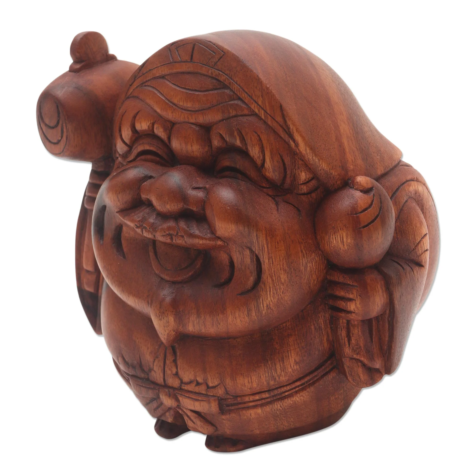 Ancient Healer Signed Wood Sculpture of Indonesian Healer - Image 4