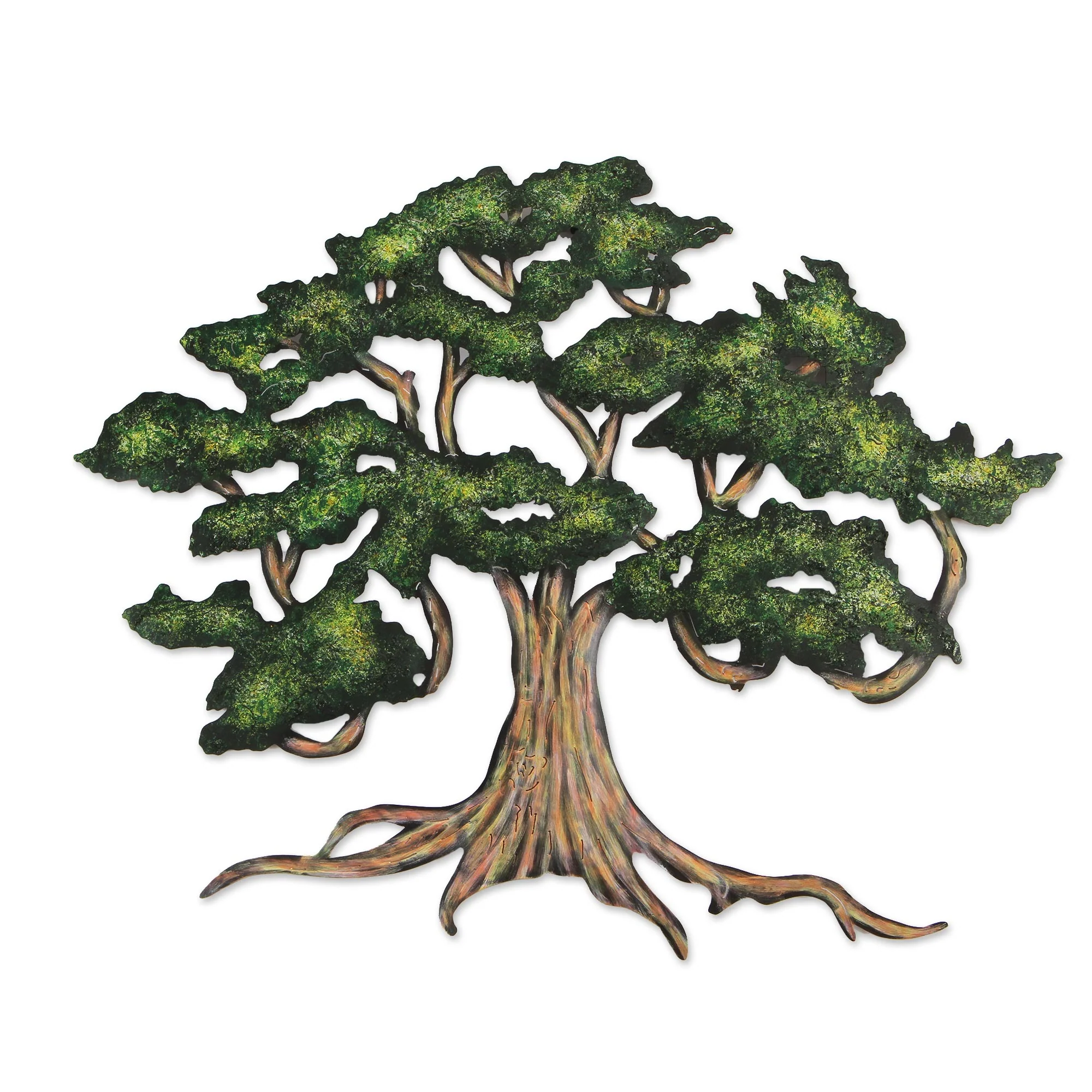 Ancient Shade Tree Unique Handmade Hand Painted Steel Wall Art (Medium) - Image 2