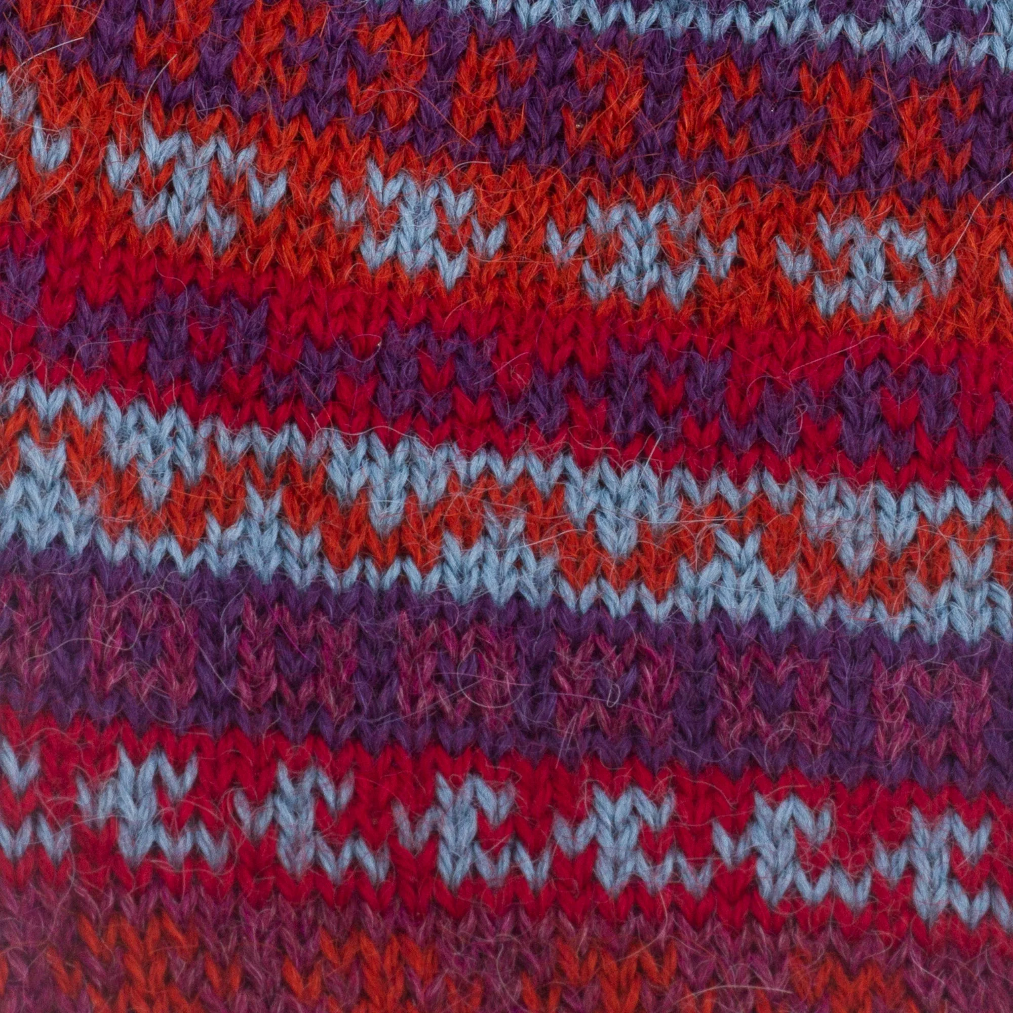 Andean Art Striped 100% Alpaca Knit Gloves from Peru - Image 4