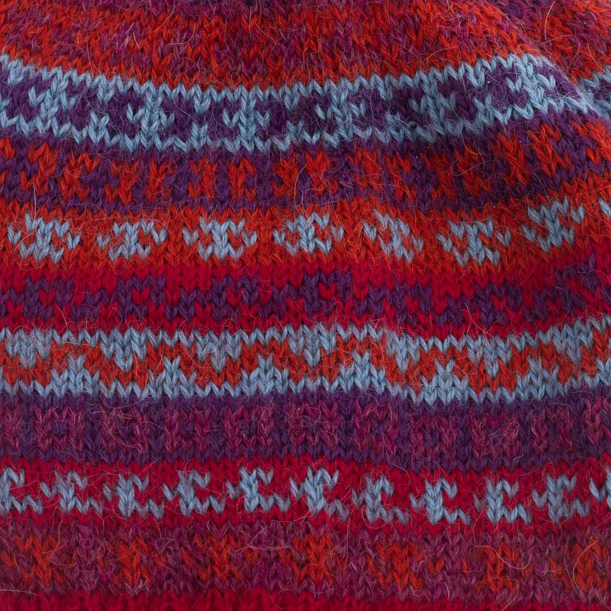 Andean Art Striped 100% Alpaca Knit Hat from Peru - Image 5