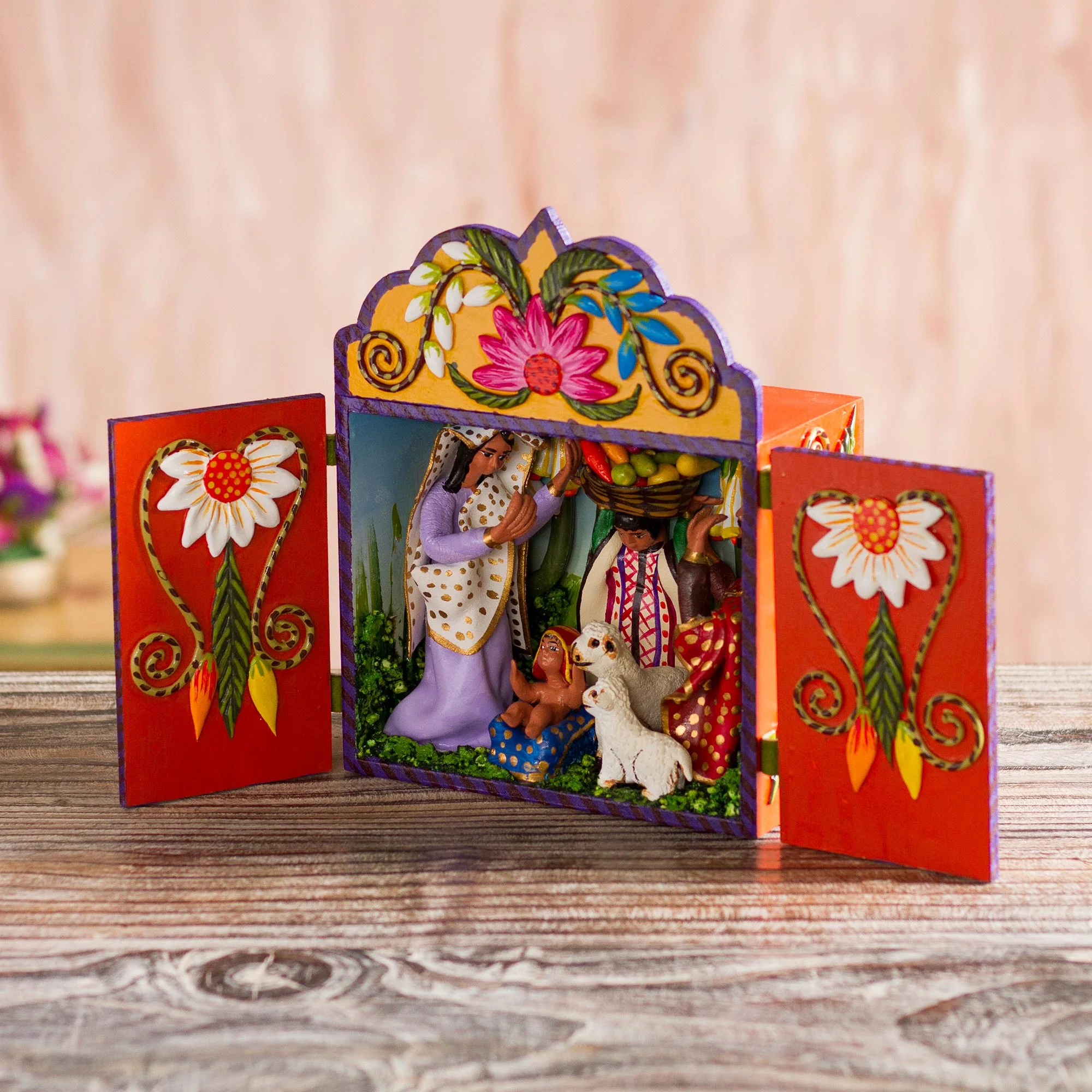 Andean Christmas Carol Hand Made Andean Nativity Scene - Image 3