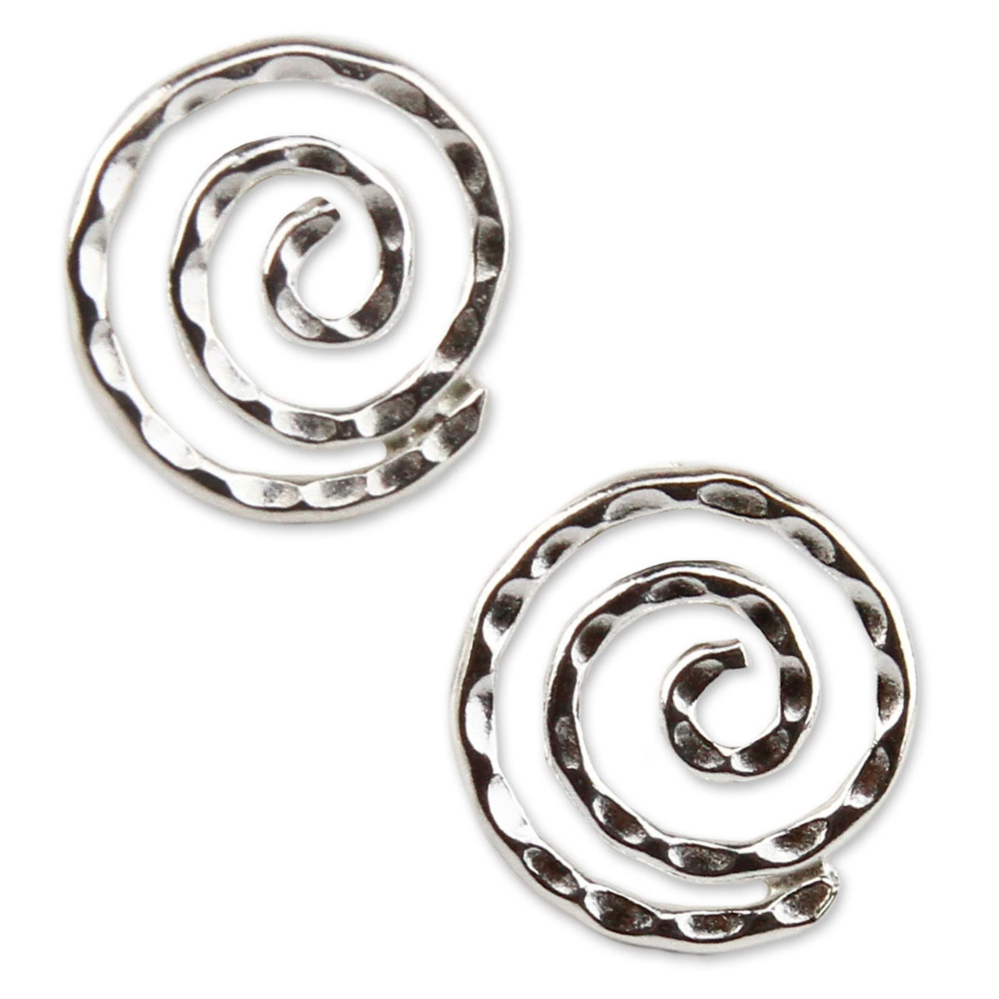 Andean Cosmos Sterling Button Earrings - Image 2