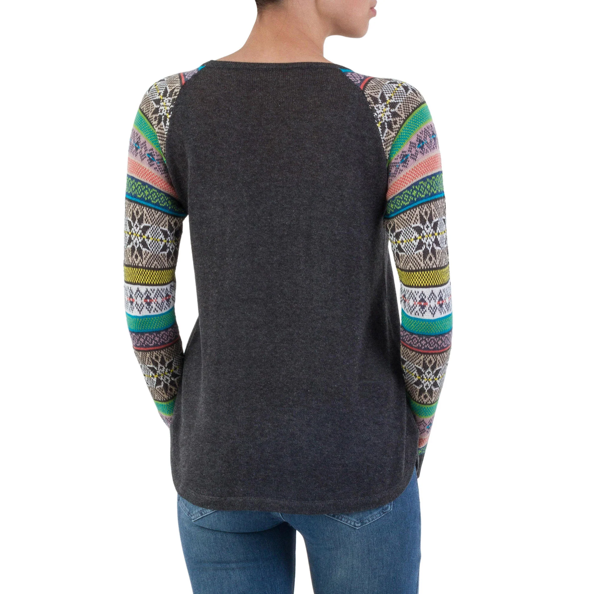 Andean Star in Charcoal Knit Sweater - Image 3