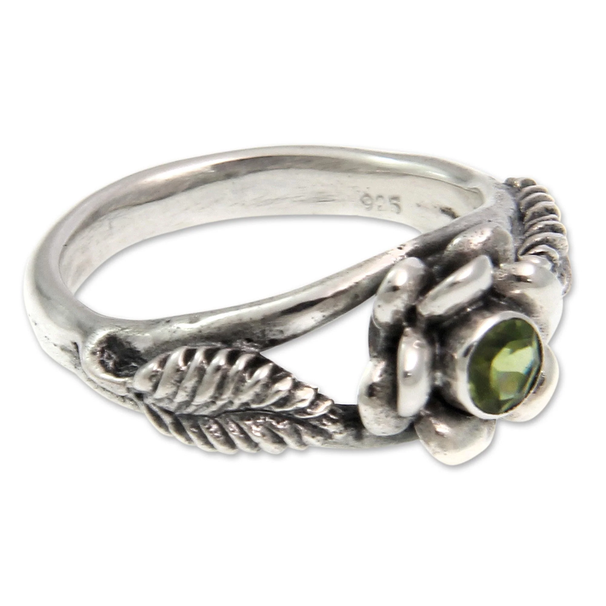 Anemone Blossom Peridot flower ring - Image 4