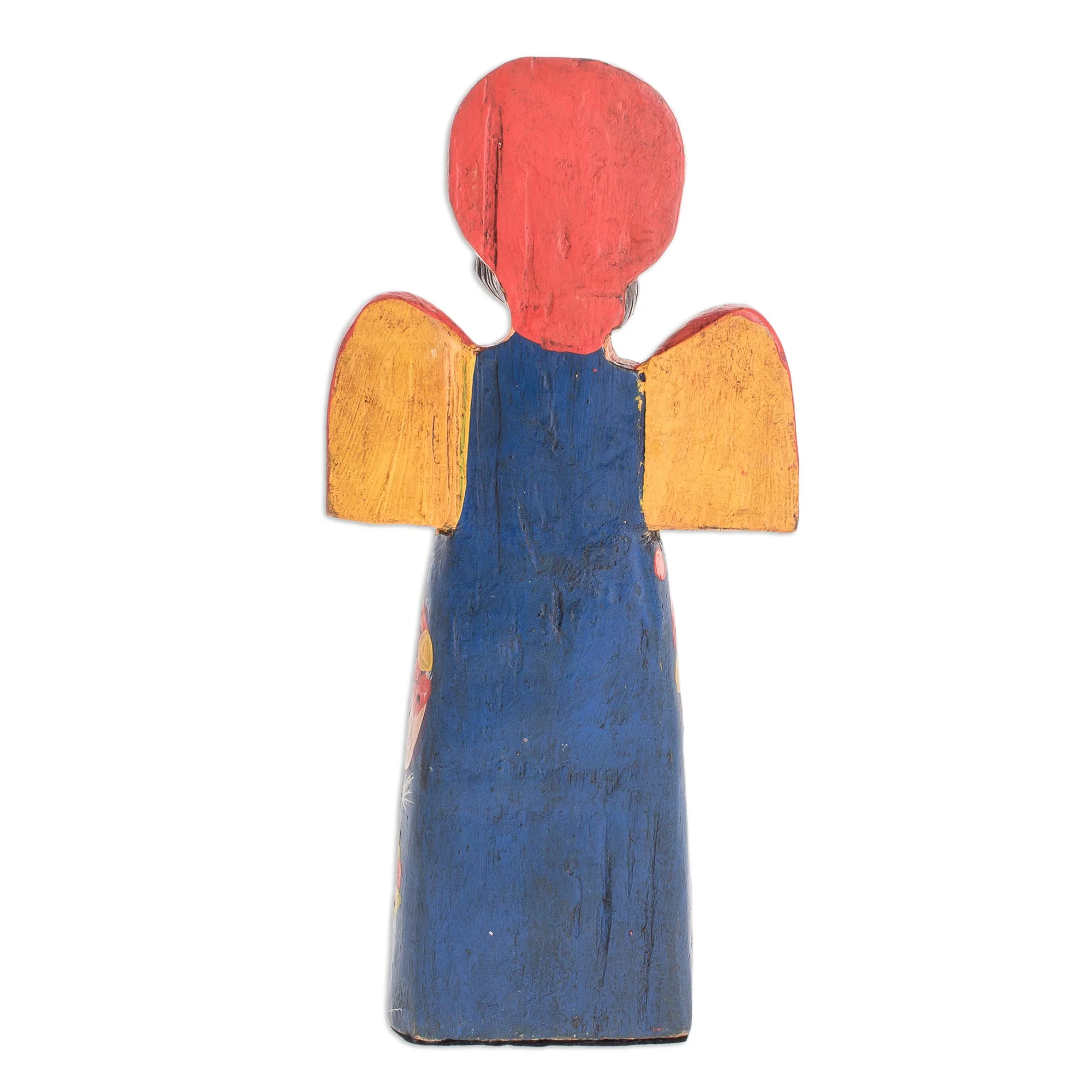 Angel Love Hand-Carved Wood Angel Statuette from Guatemala - Image 5