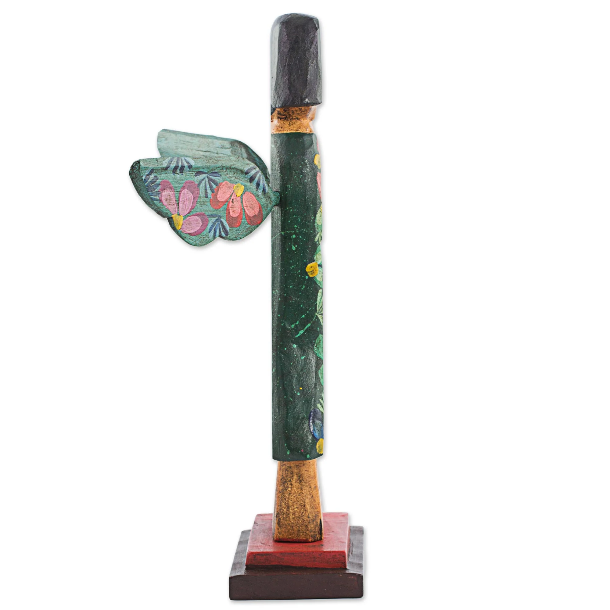 Angel of Harmony Artisan Crafted Antique-Style Angel Sculpture in Pinewood - Image 4
