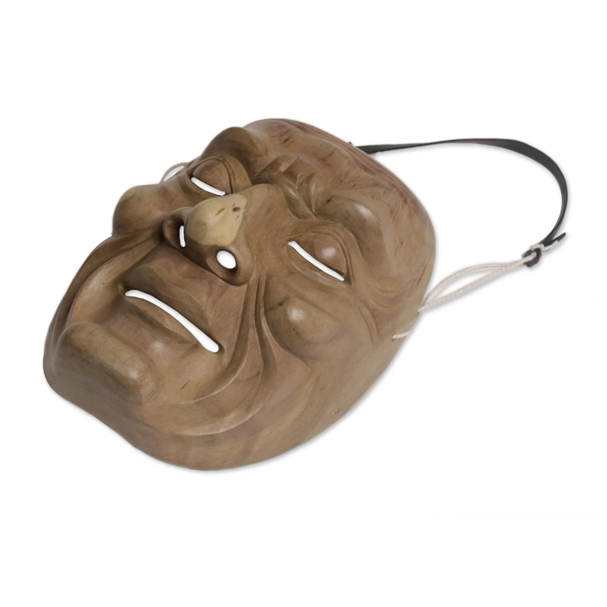 Anger Hand Carved Wood Theatrical Mask - Image 3