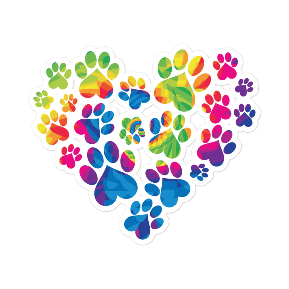 Anniversary Paw Print Love Stickers - Image 3