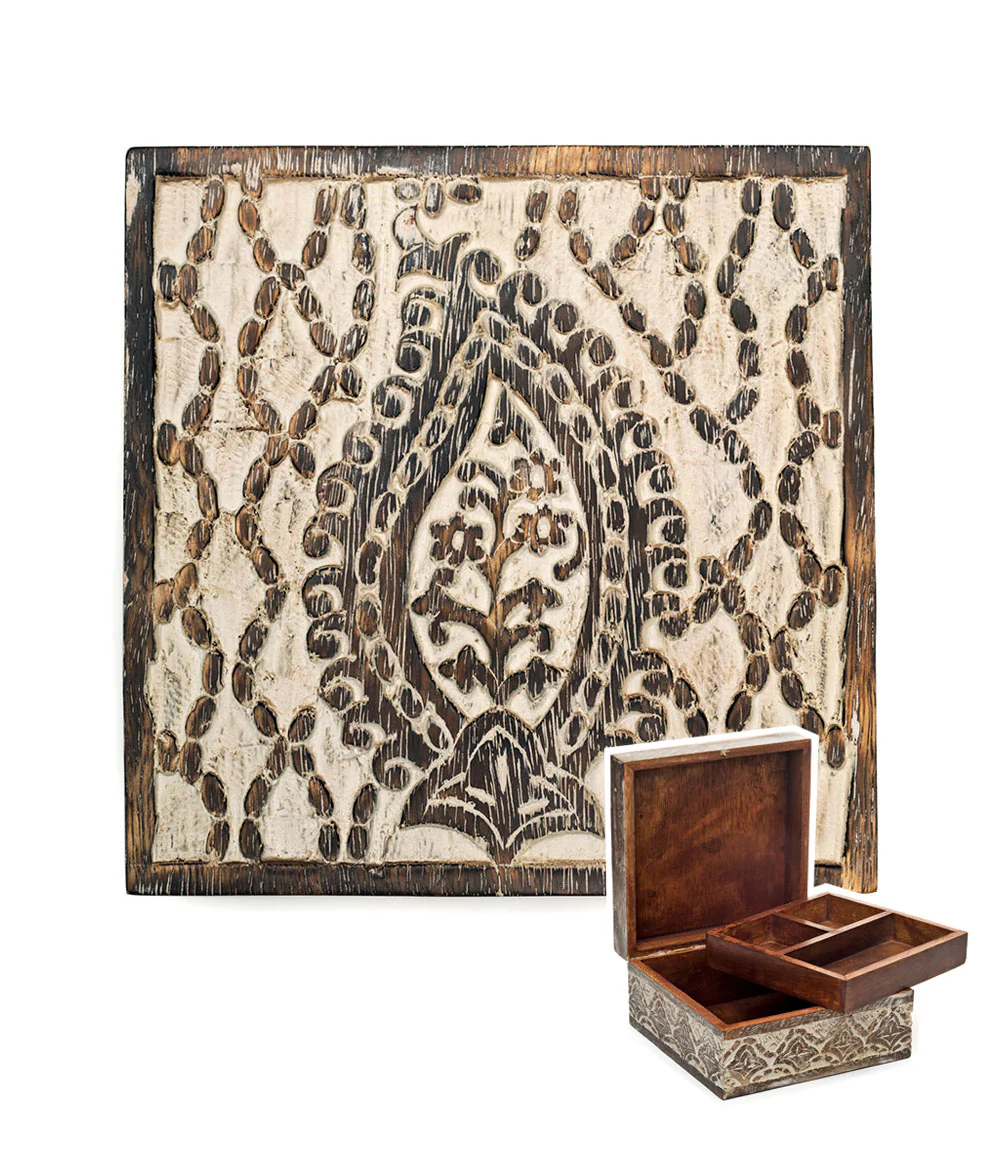 Antique Finish Pivot Box - Image 3
