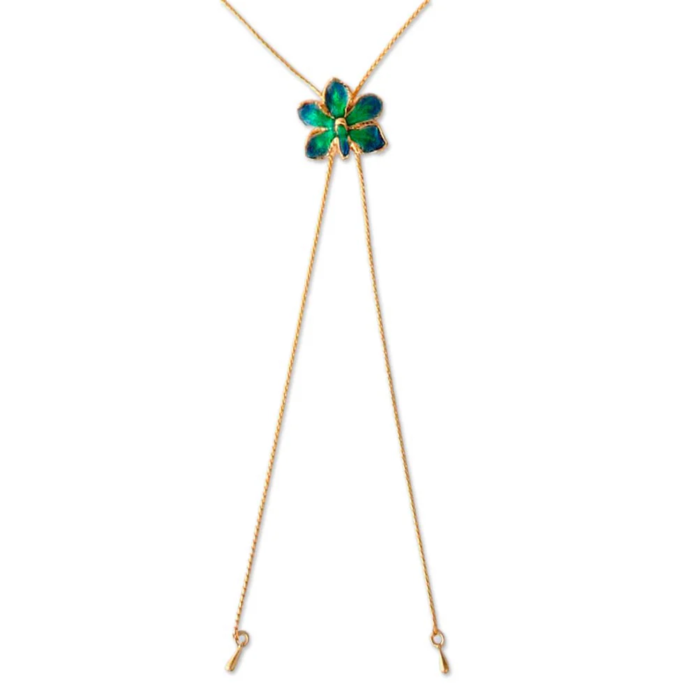 Aqua Perfection Gold Plated Necklace - Image 4
