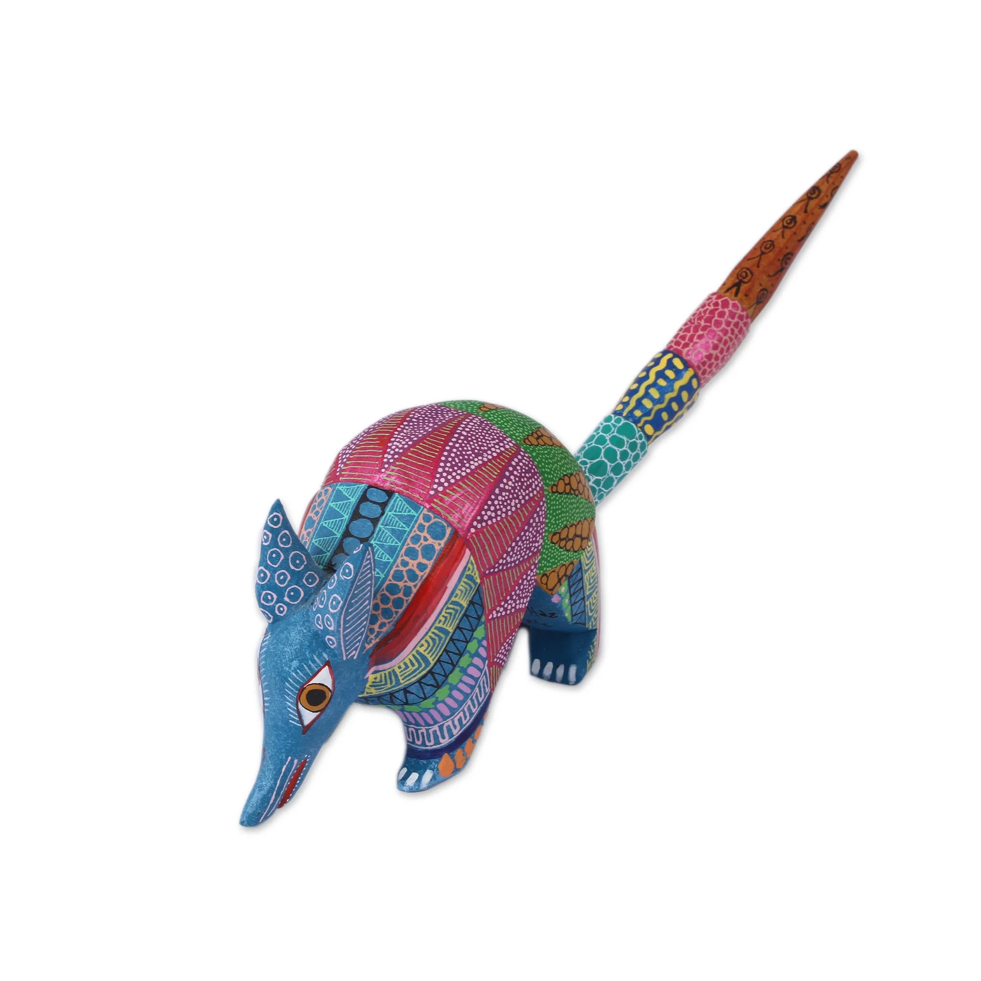 Armadillo Delight Handcrafted Copal Wood Alebrije Armadillo Figurine - Image 2