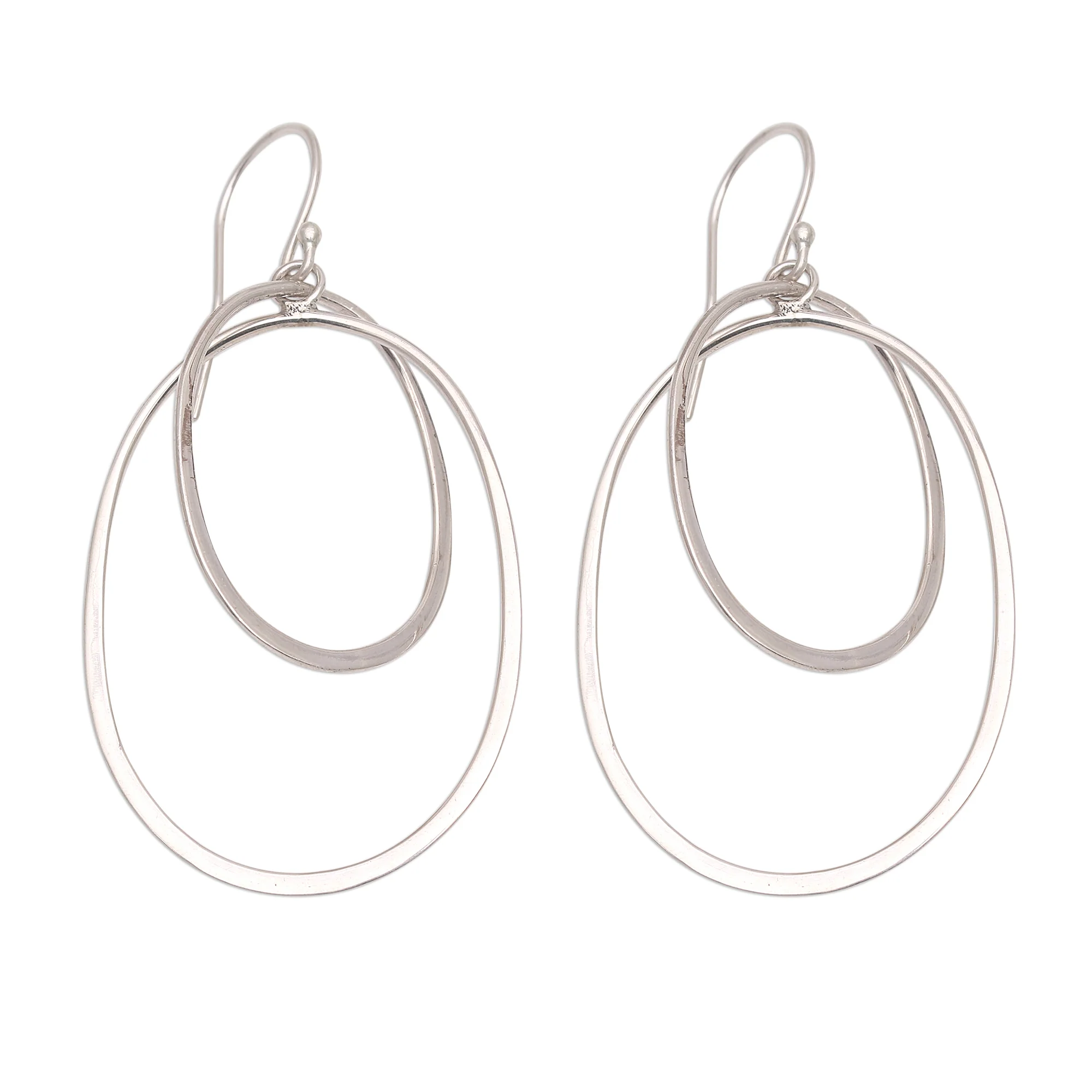 Around You Sterling Silver Dangle Earrings Handcrafted in Bali - Image 2