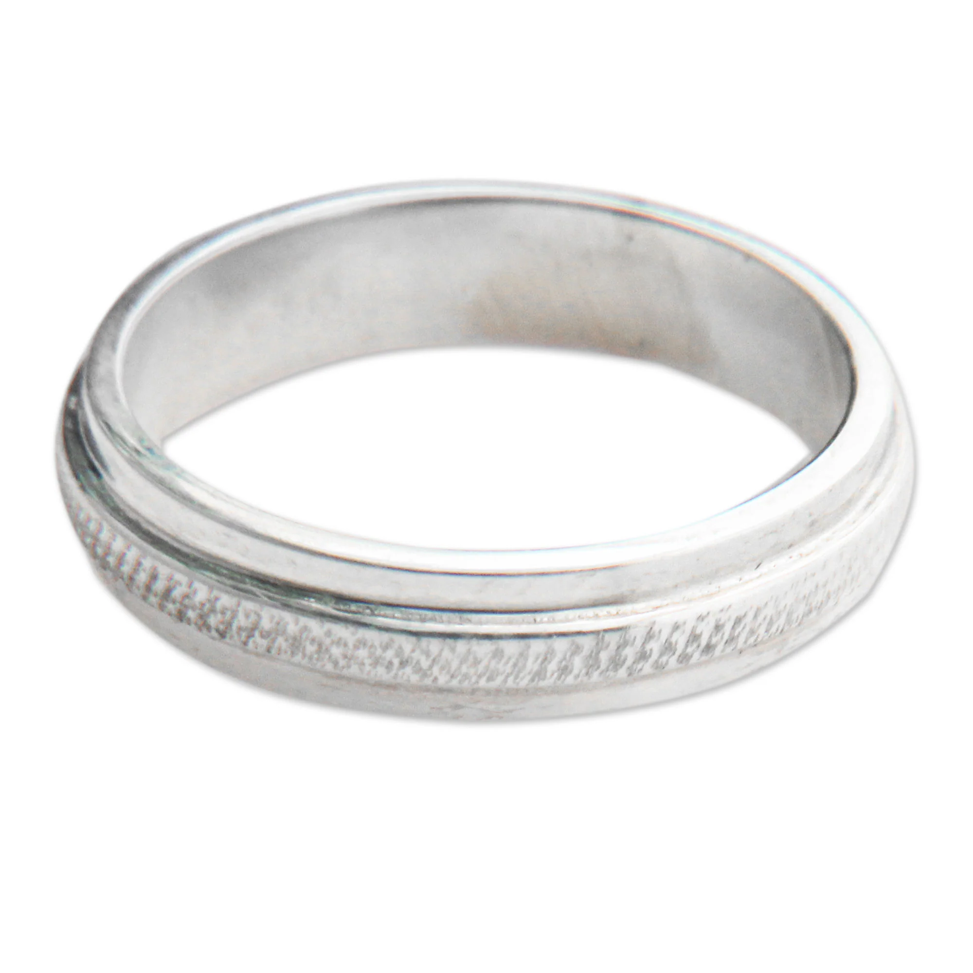 Artful Fair Trade Artisan Jewelry Sterling Silver Band Ring - Image 2