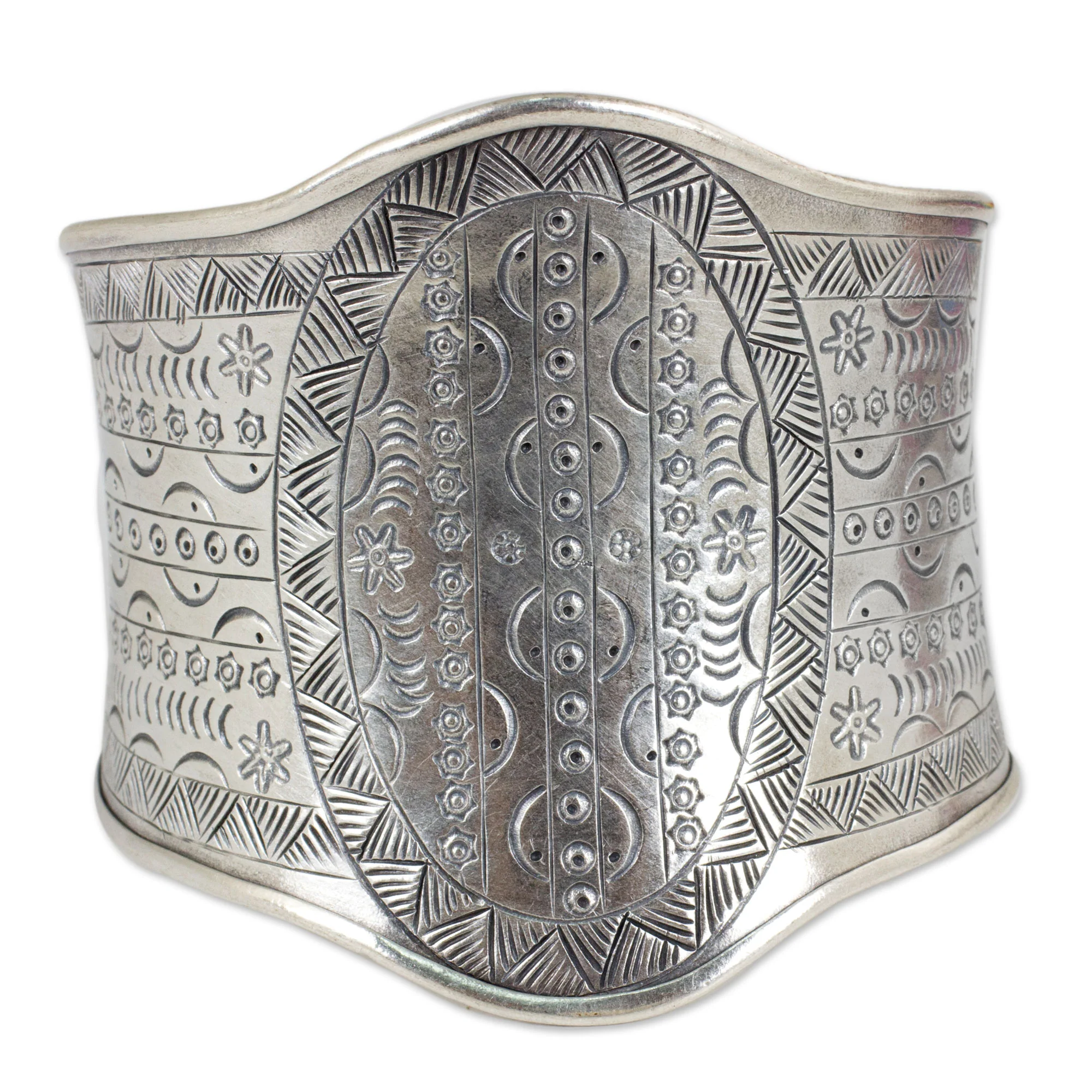 Astral Signs 950 Silver Cuff Bracelet - Image 2