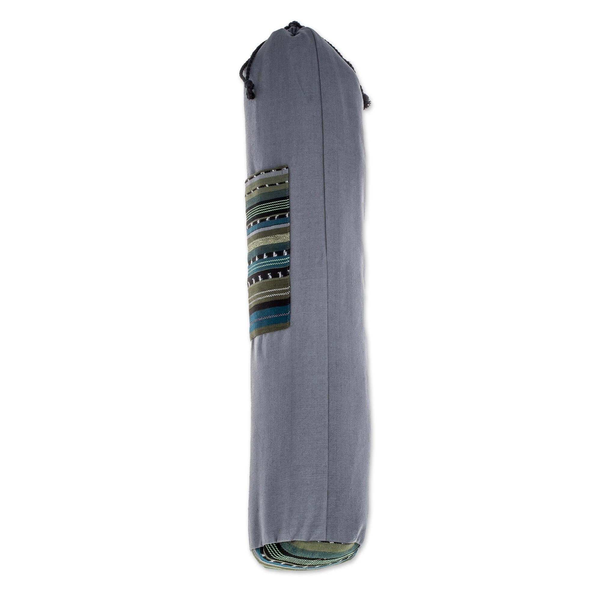 Atitlan Lake Blue Cotton Yoga Mat Bag - Image 3
