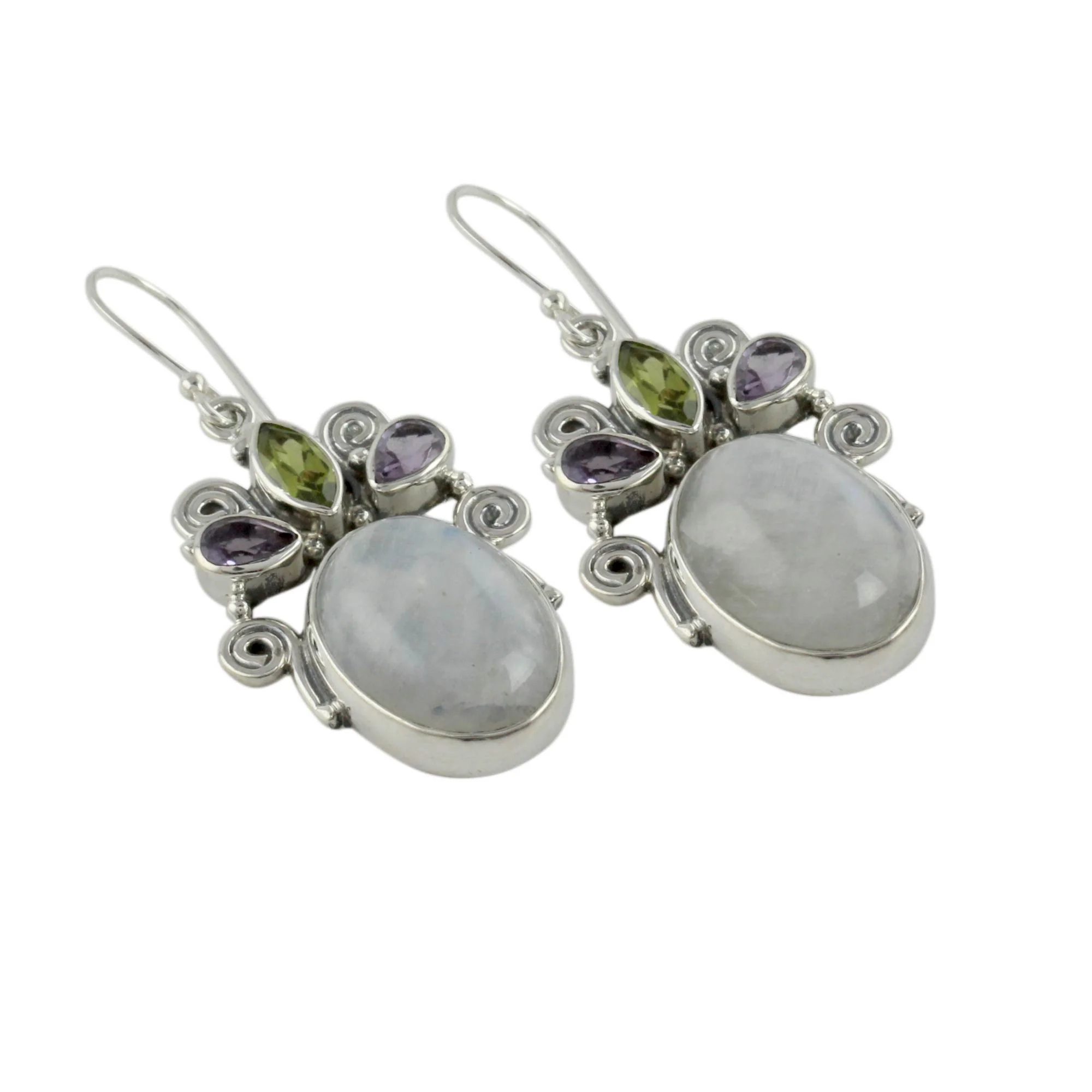 Aura Multi-Gem Hook Earrings - Image 3