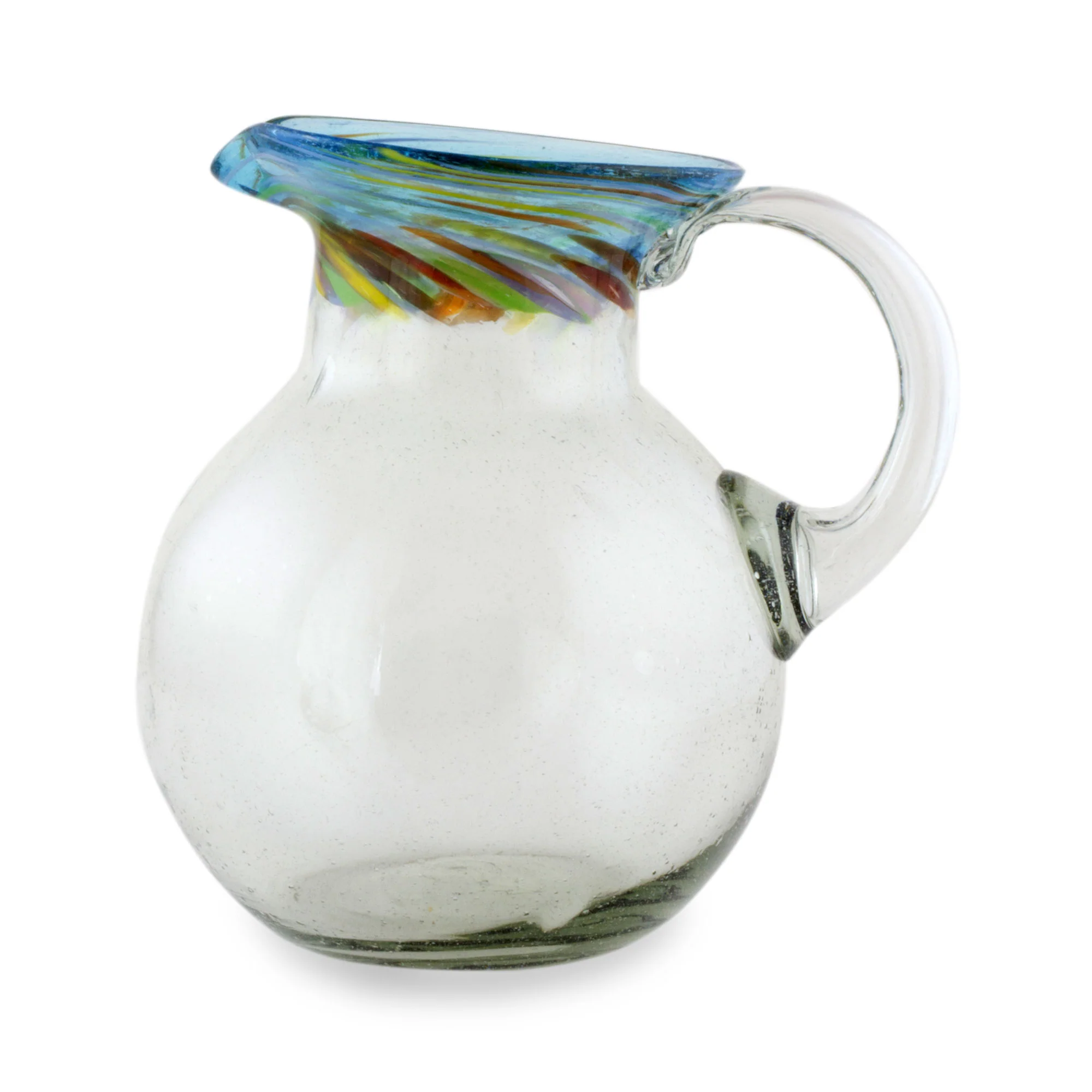 Aurora Fair Trade Artisan Crafted Hand Blown Glass Pitcher 94 oz. - Image 2
