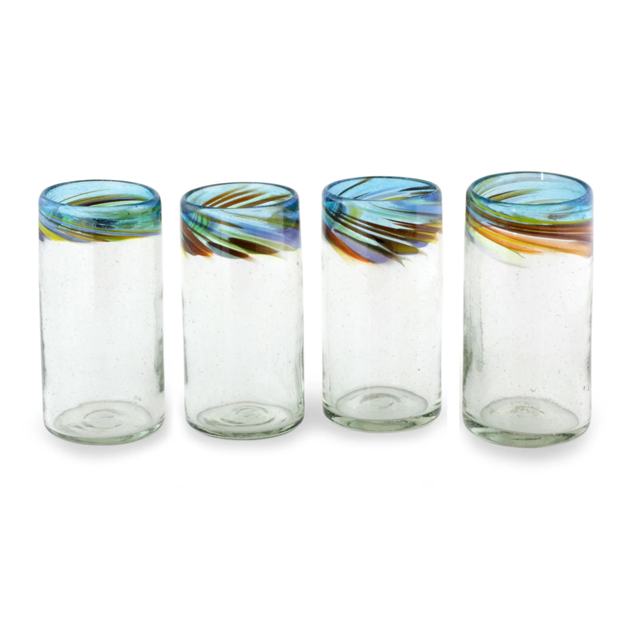 Aurora Handblown Recycled Glass Drinkware (12 oz, Set of 4) - Image 3