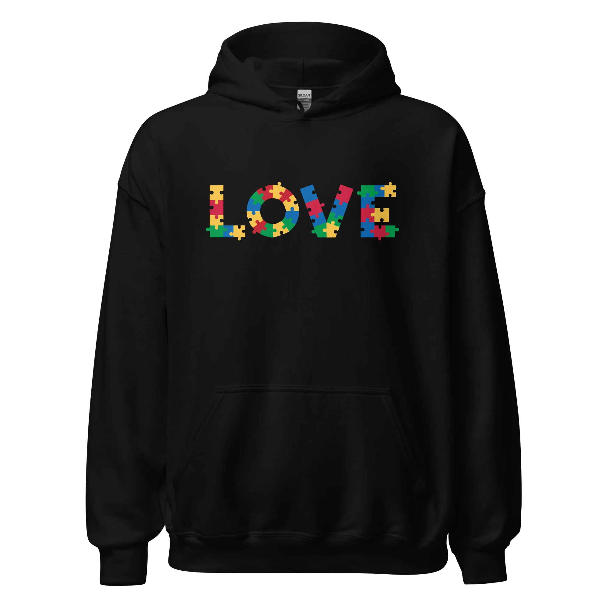 Autism Acceptance & Love Puzzle Hoodie - Image 3