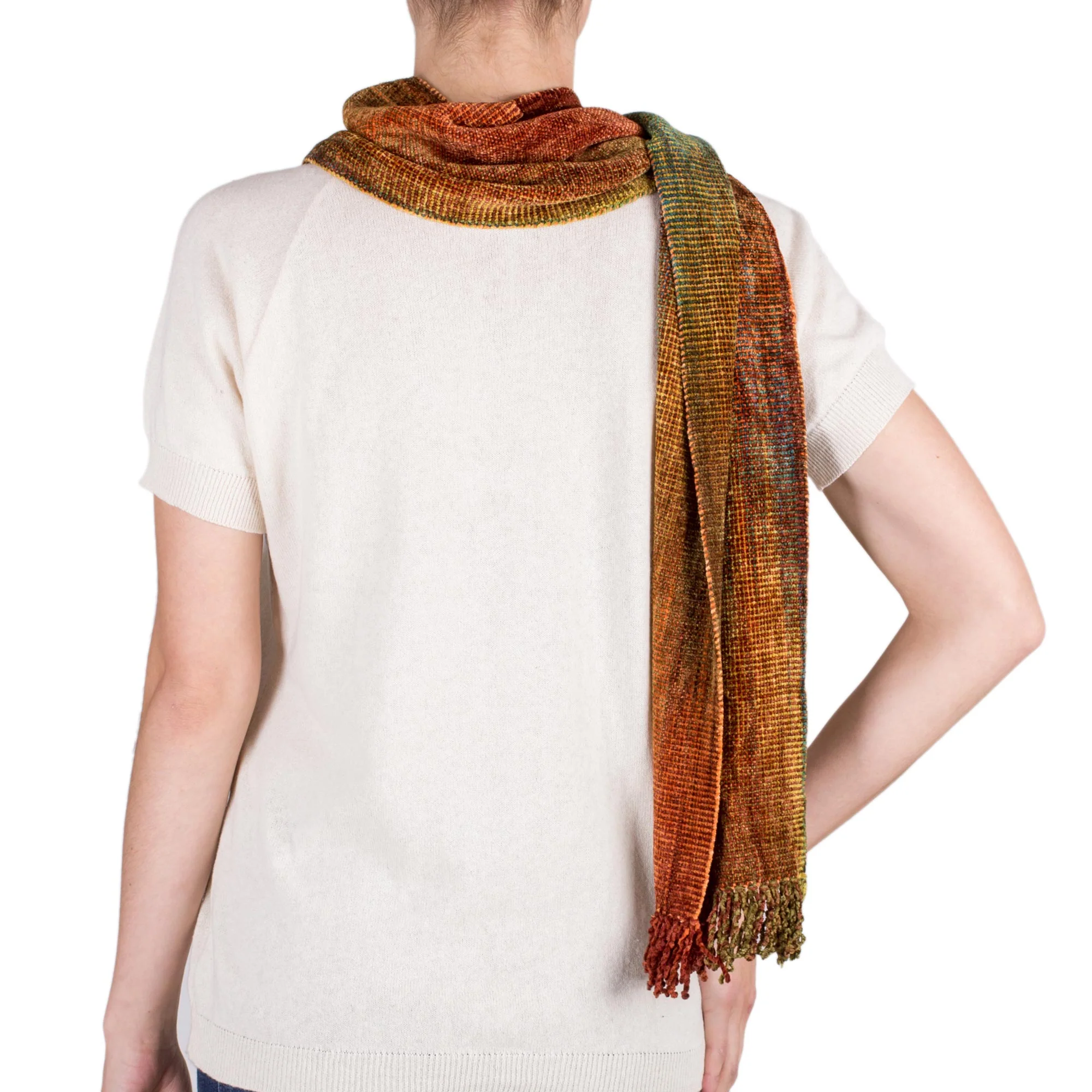 Autumn Breeze Bamboo Chenille Scarf - Image 4